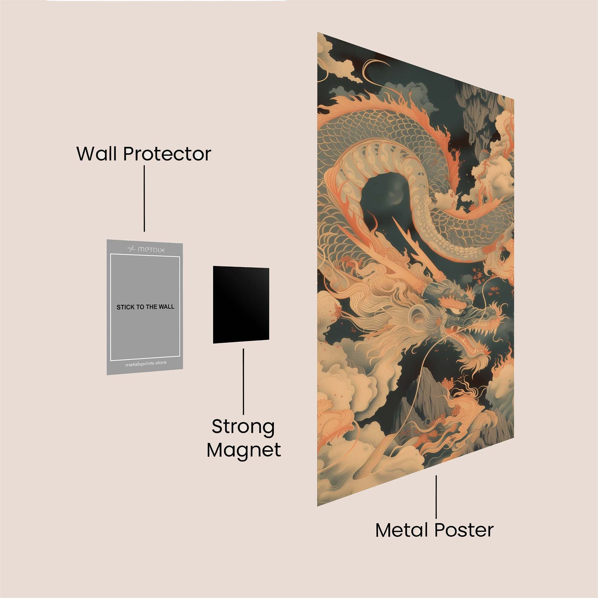 Dragon Whimsy Safe Wall Magnetic / M