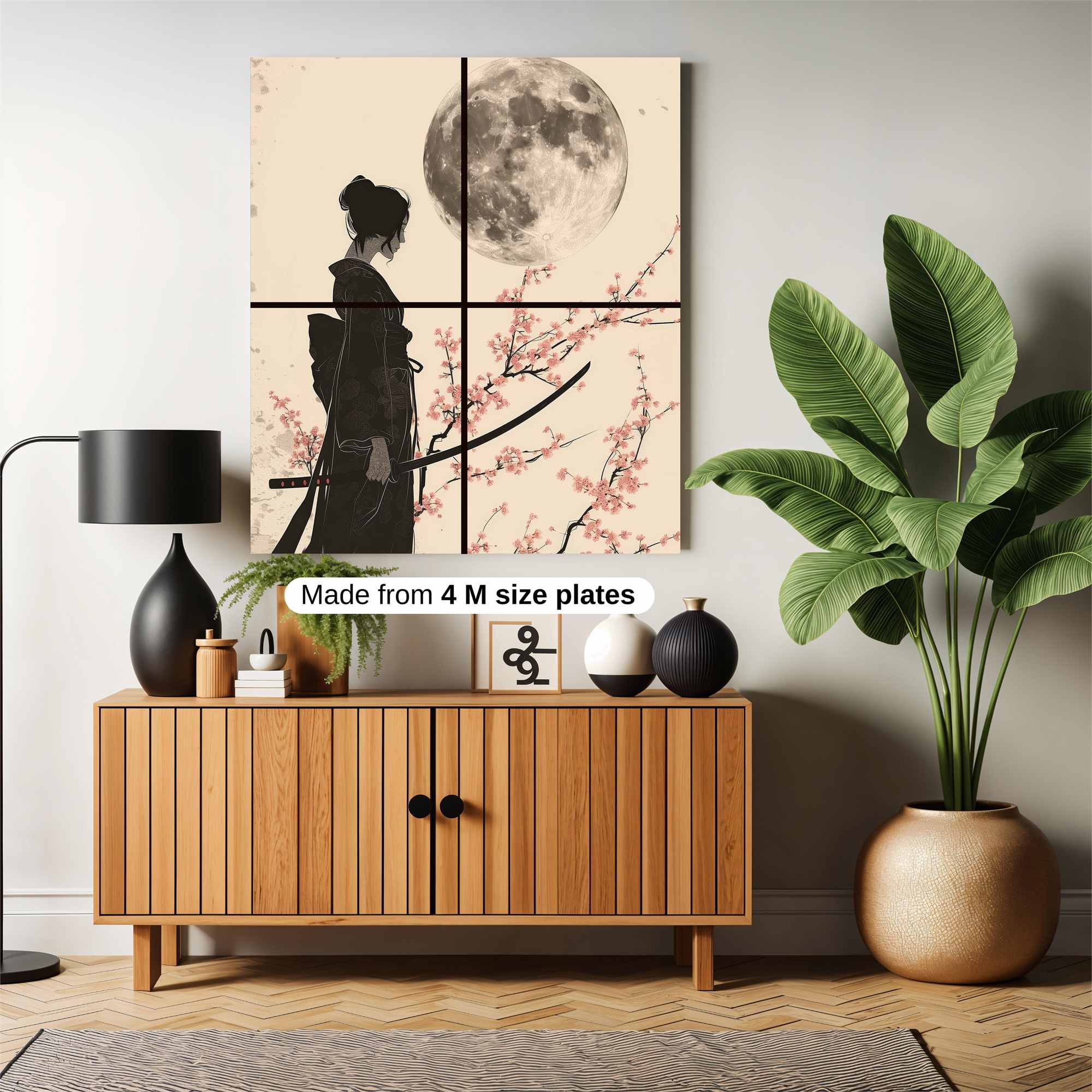 Moonlit Samurai Safe Wall Magnetic / M