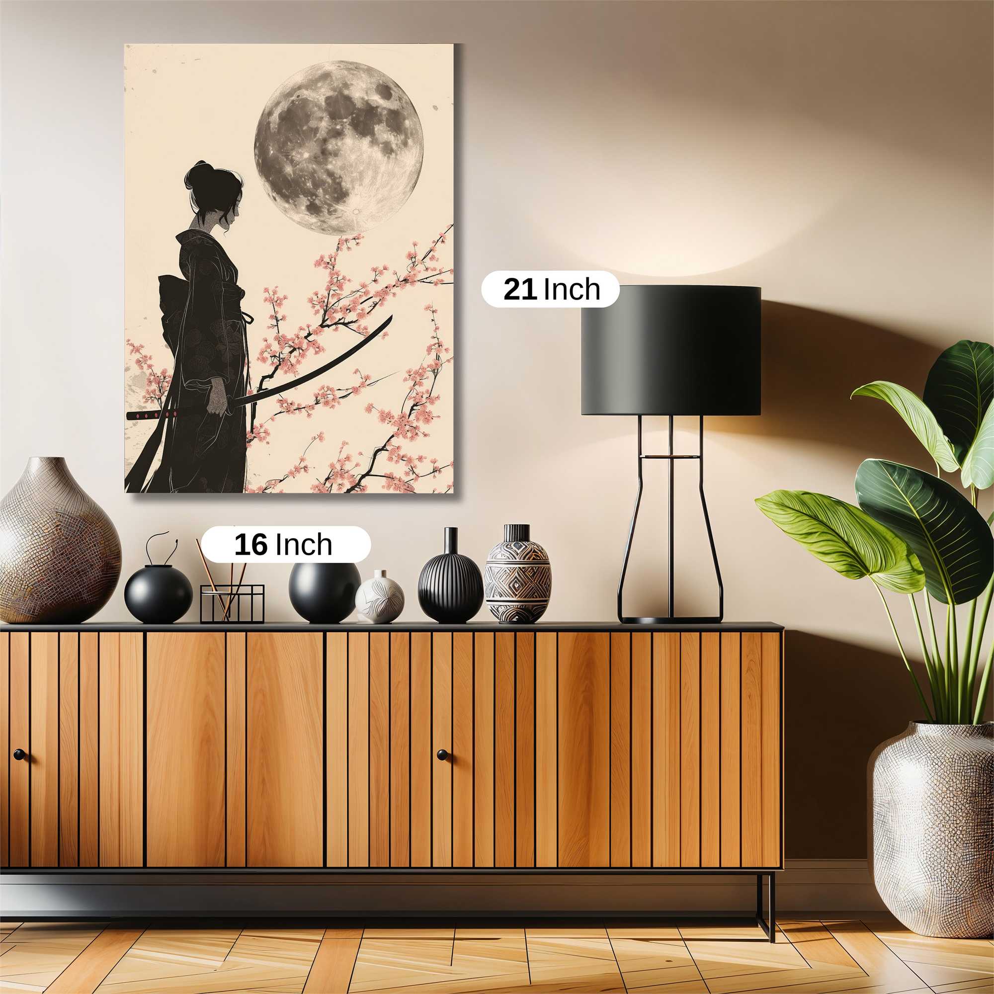 Moonlit Samurai Safe Wall Magnetic / M