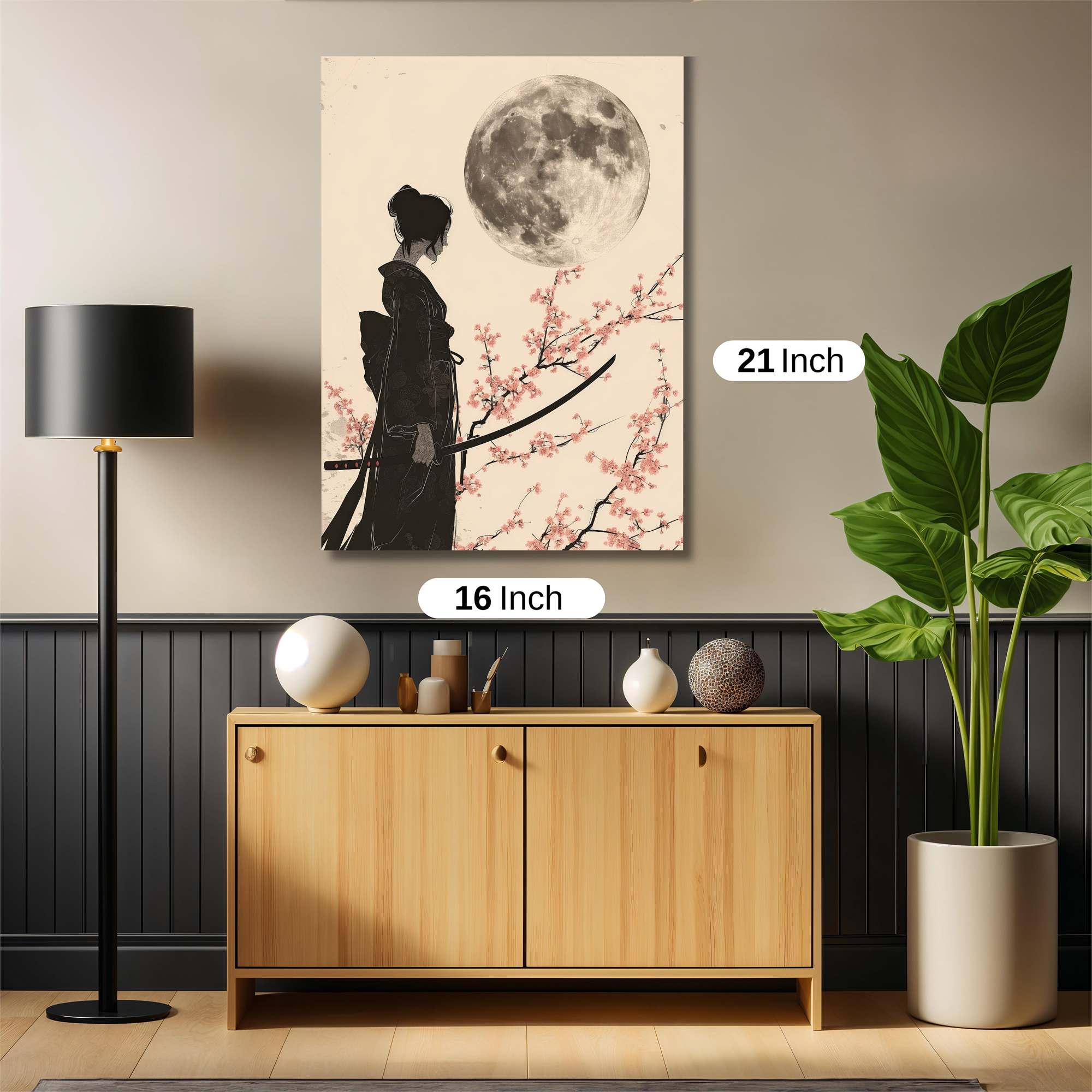 Moonlit Samurai Safe Wall Magnetic / M