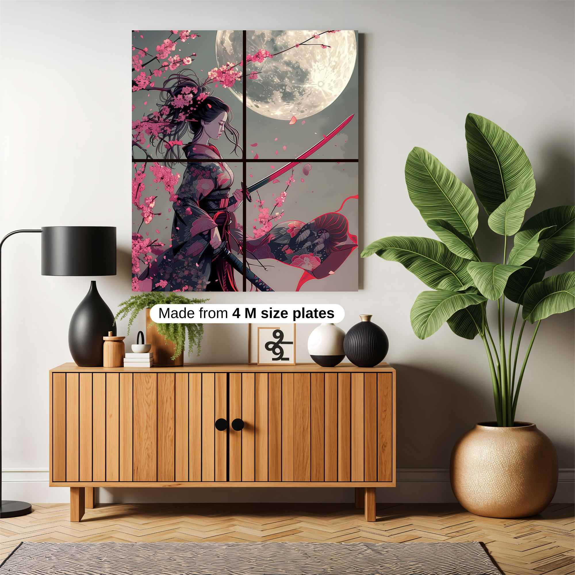 Moonlit Samurai Safe Wall Magnetic / M