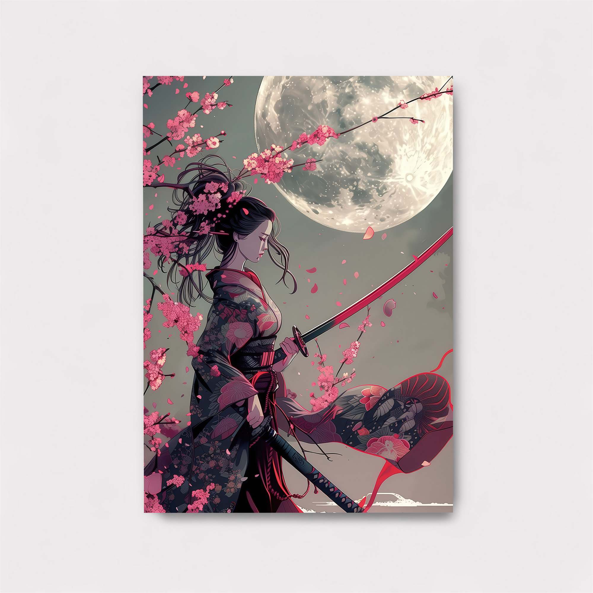 Moonlit Samurai Safe Wall Magnetic / M