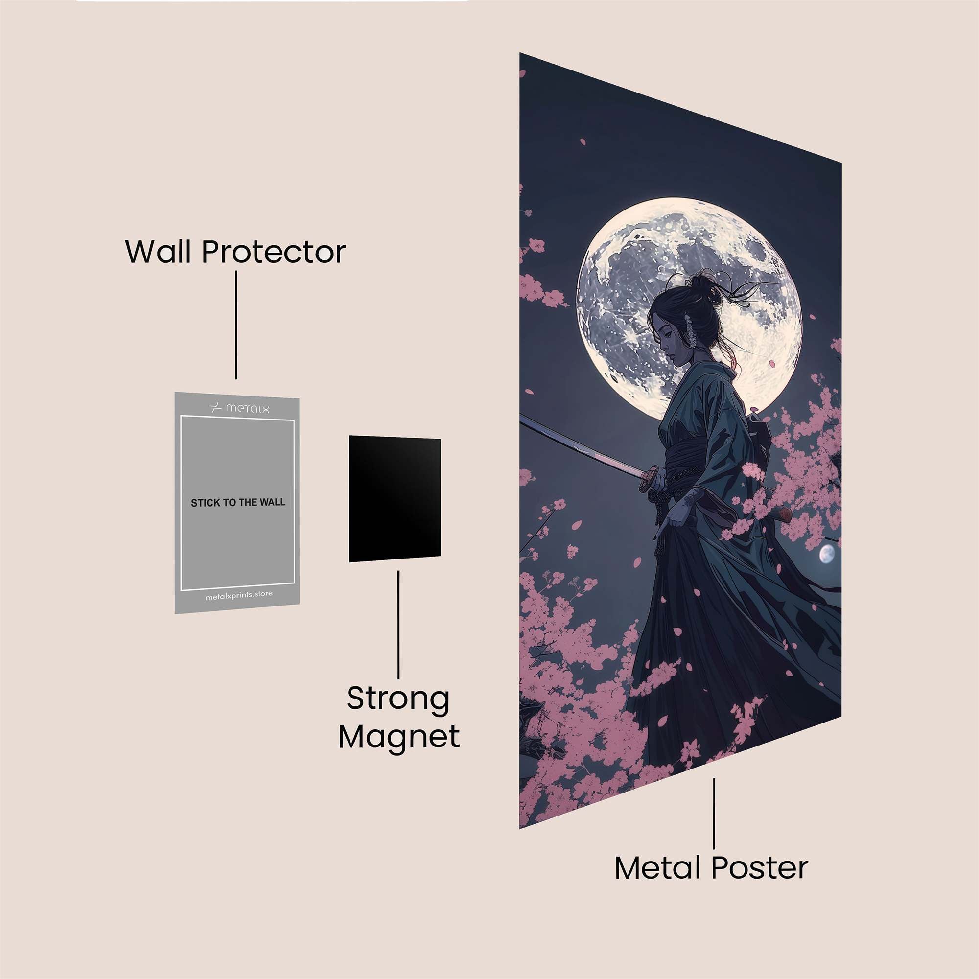 Moonlit Warrior Safe Wall Magnetic / M