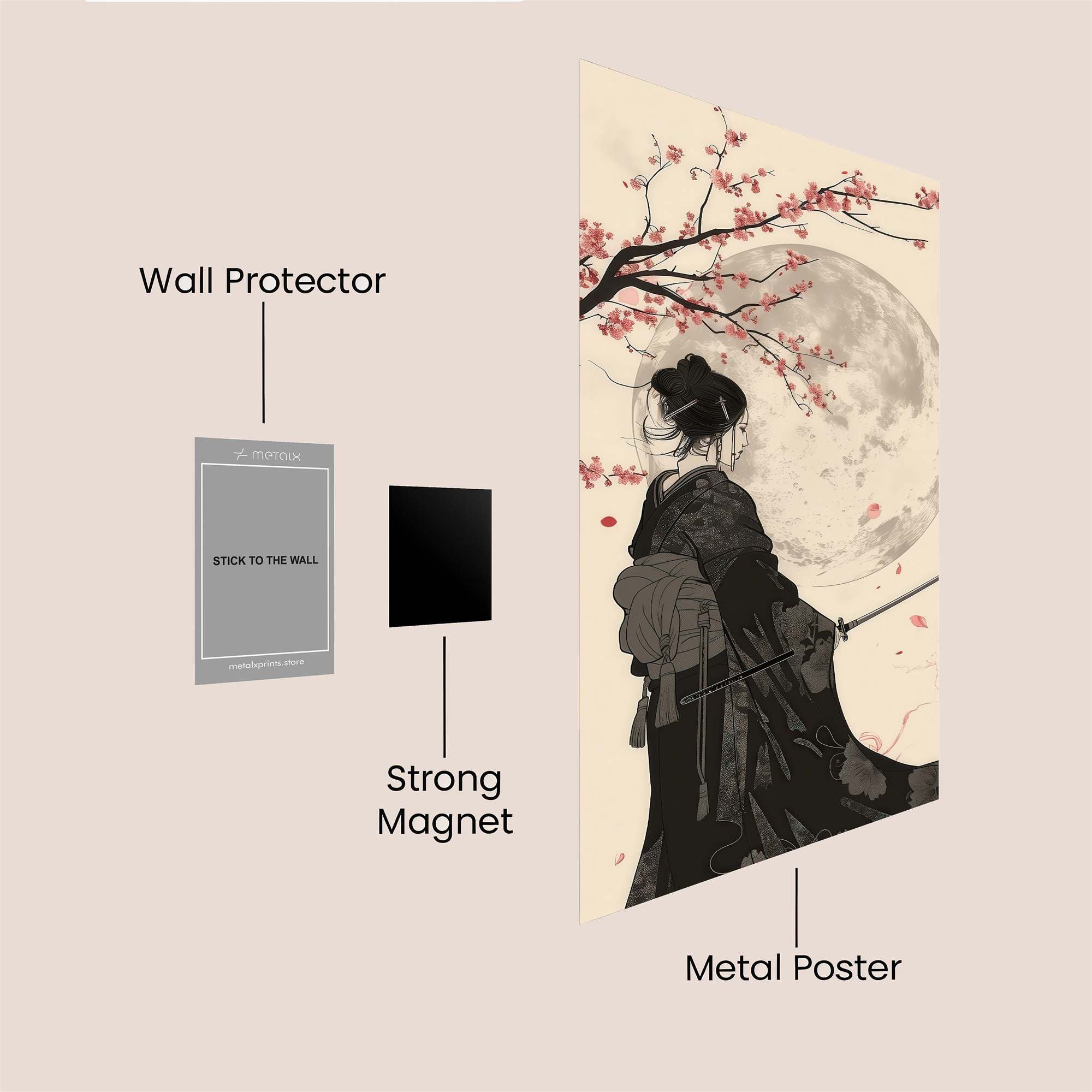 Moonlit Warrior Safe Wall Magnetic / M