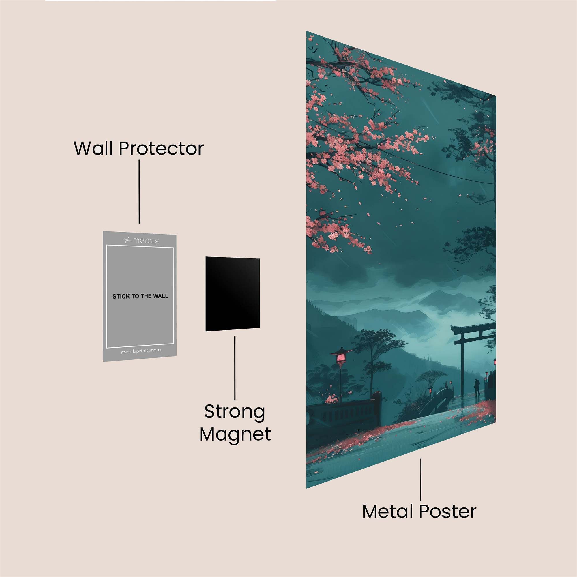 Sakura Serenity Safe Wall Magnetic / M