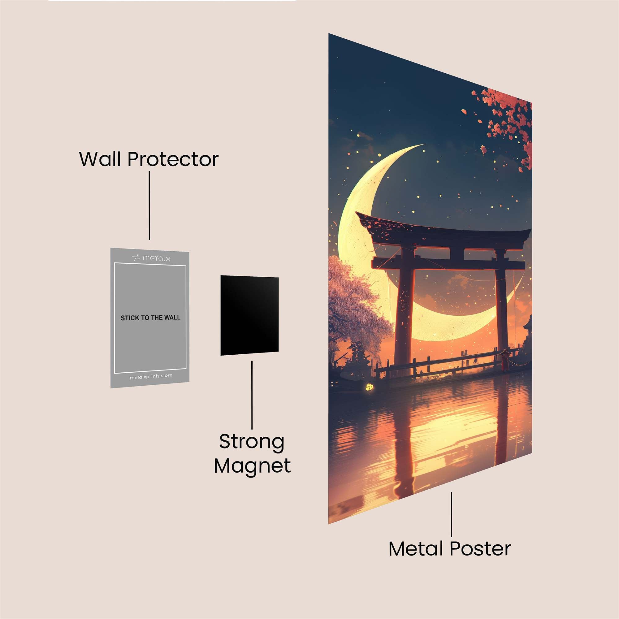 Moonlit Tranquility Safe Wall Magnetic / M