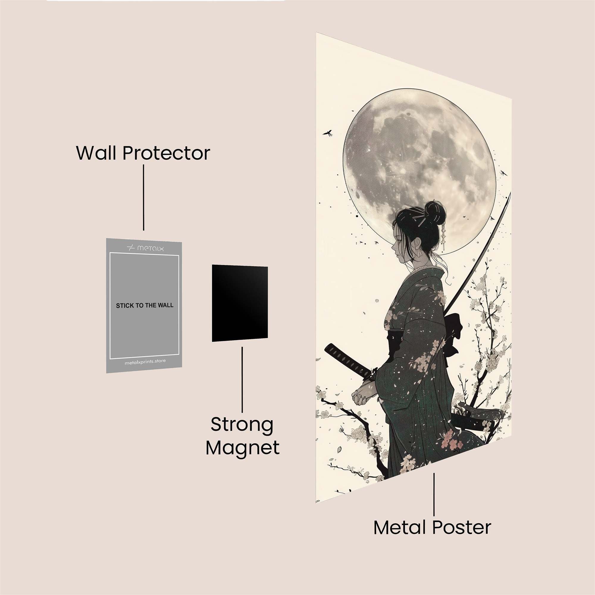 Moonlit Warrior Safe Wall Magnetic / M