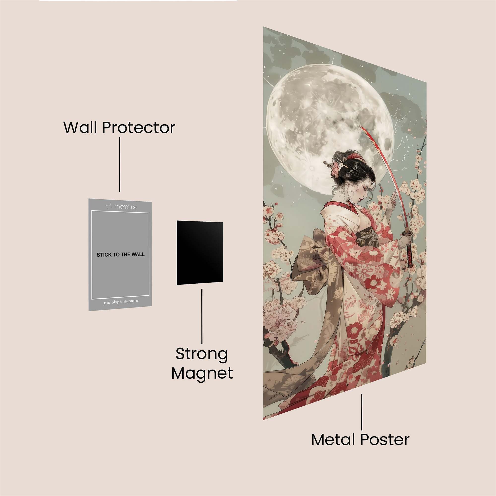 Moonlit Warrior Safe Wall Magnetic / M