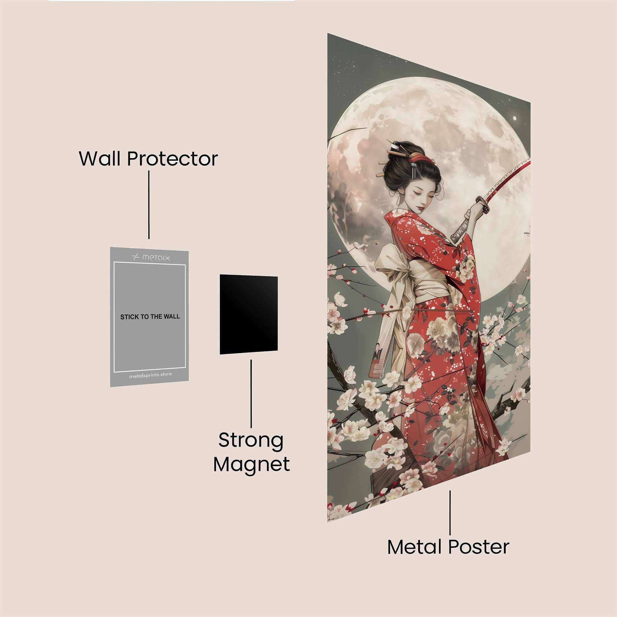 Moonlit Warrior Safe Wall Magnetic / M