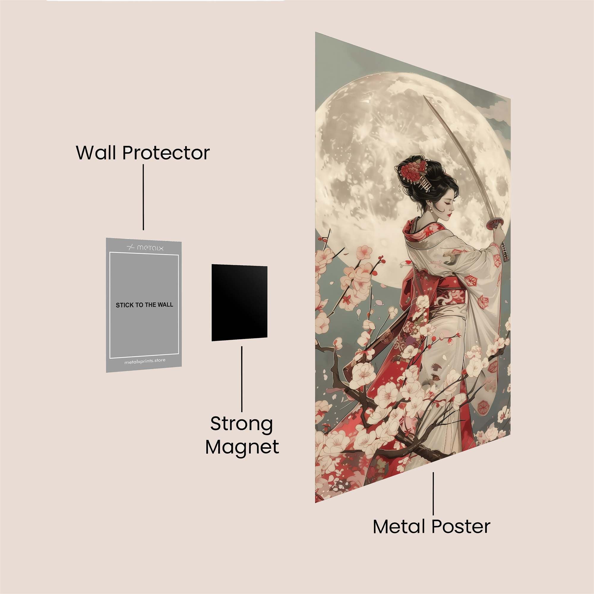 Moonlit Warrior Safe Wall Magnetic / M