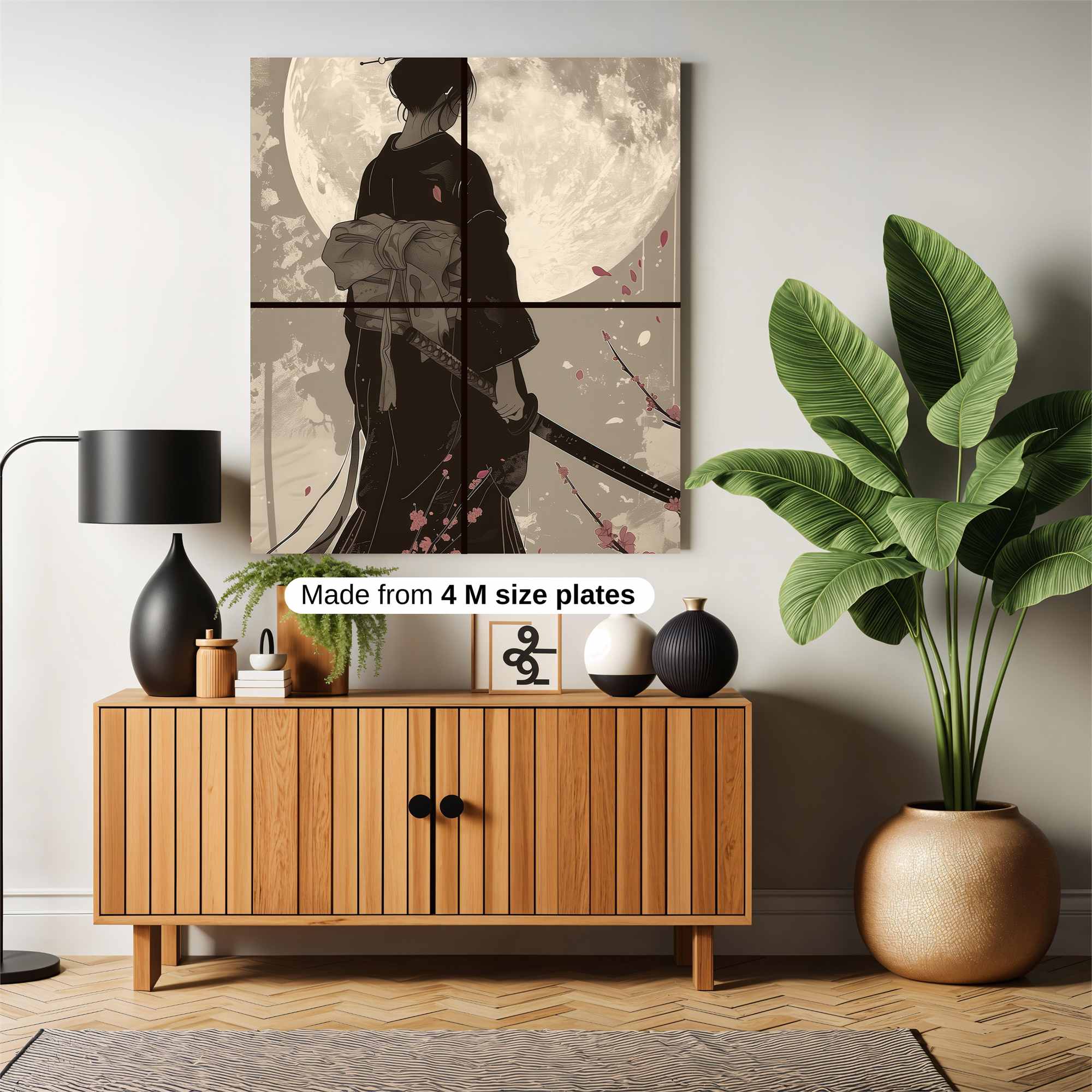 Moonlit Samurai Safe Wall Magnetic / M