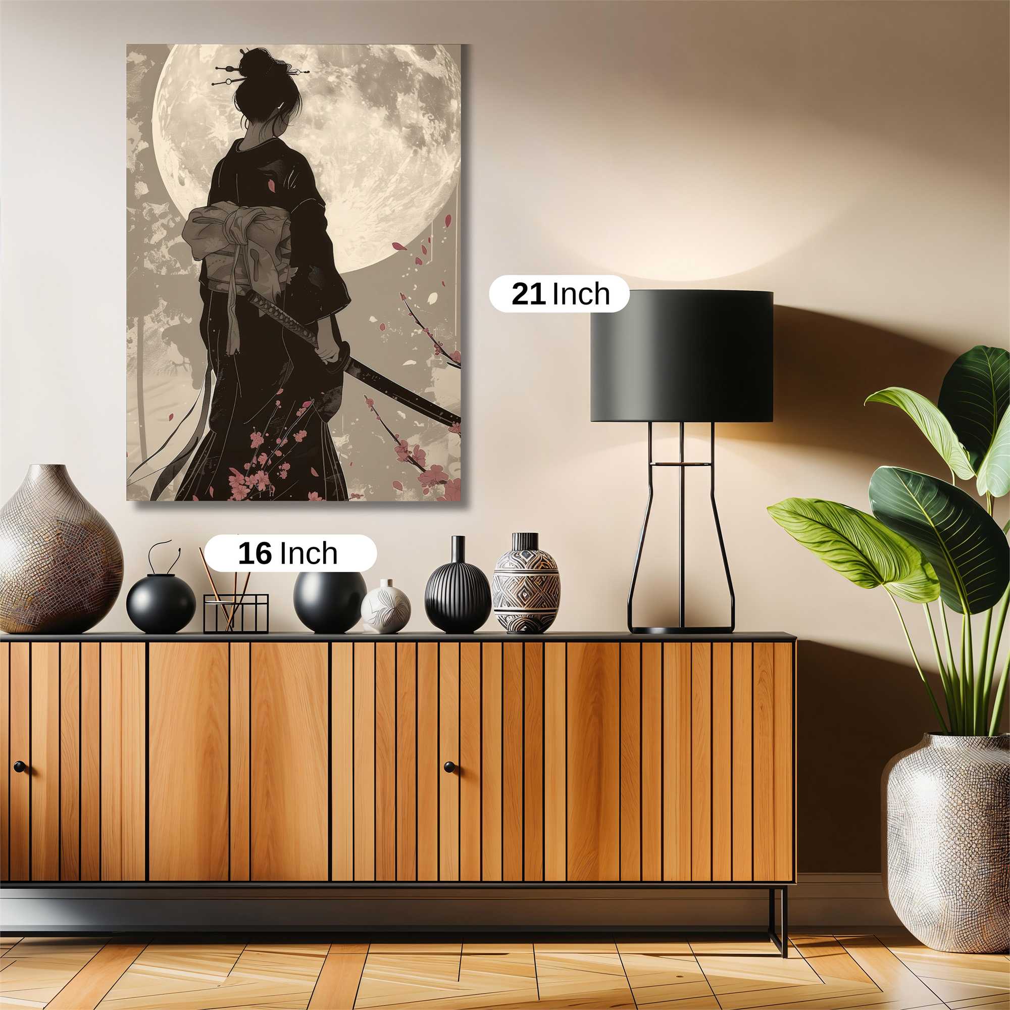 Moonlit Samurai Safe Wall Magnetic / M