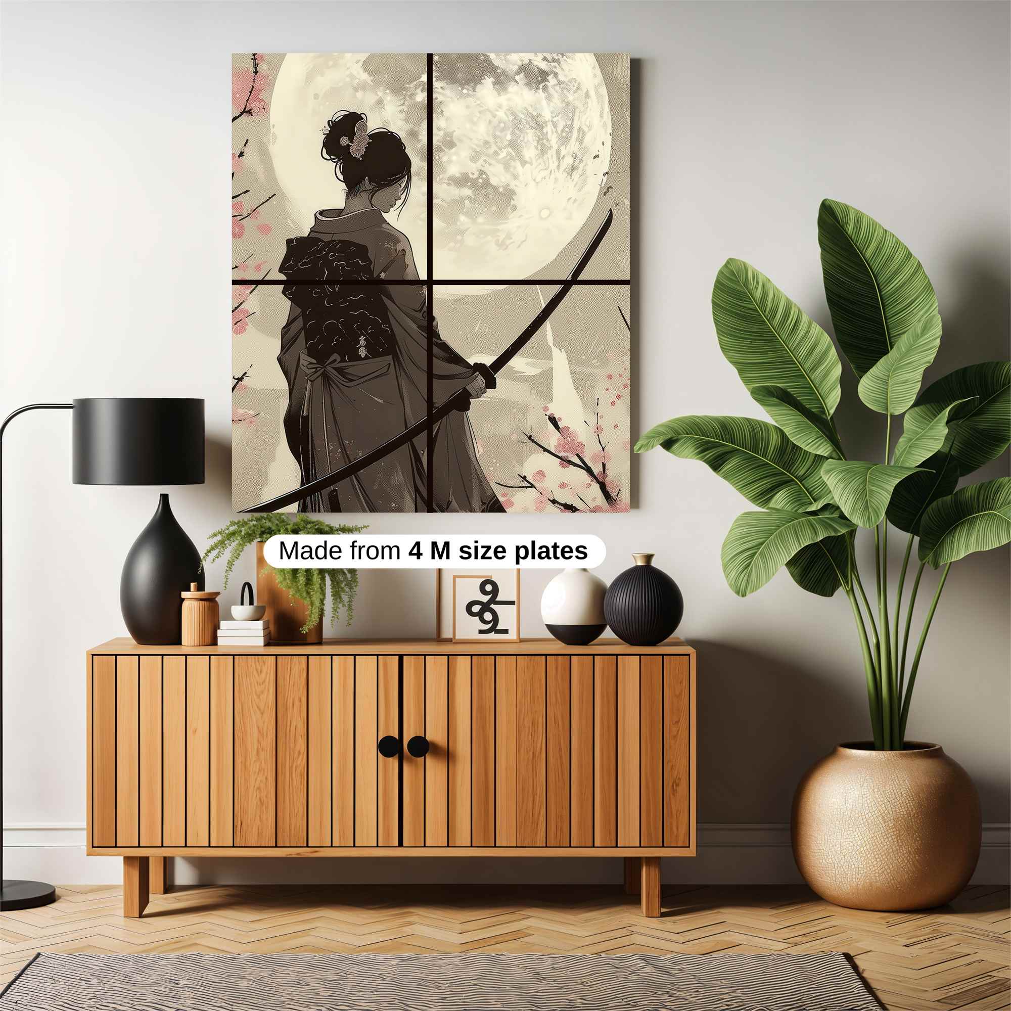 Moonlit Samurai Safe Wall Magnetic / M