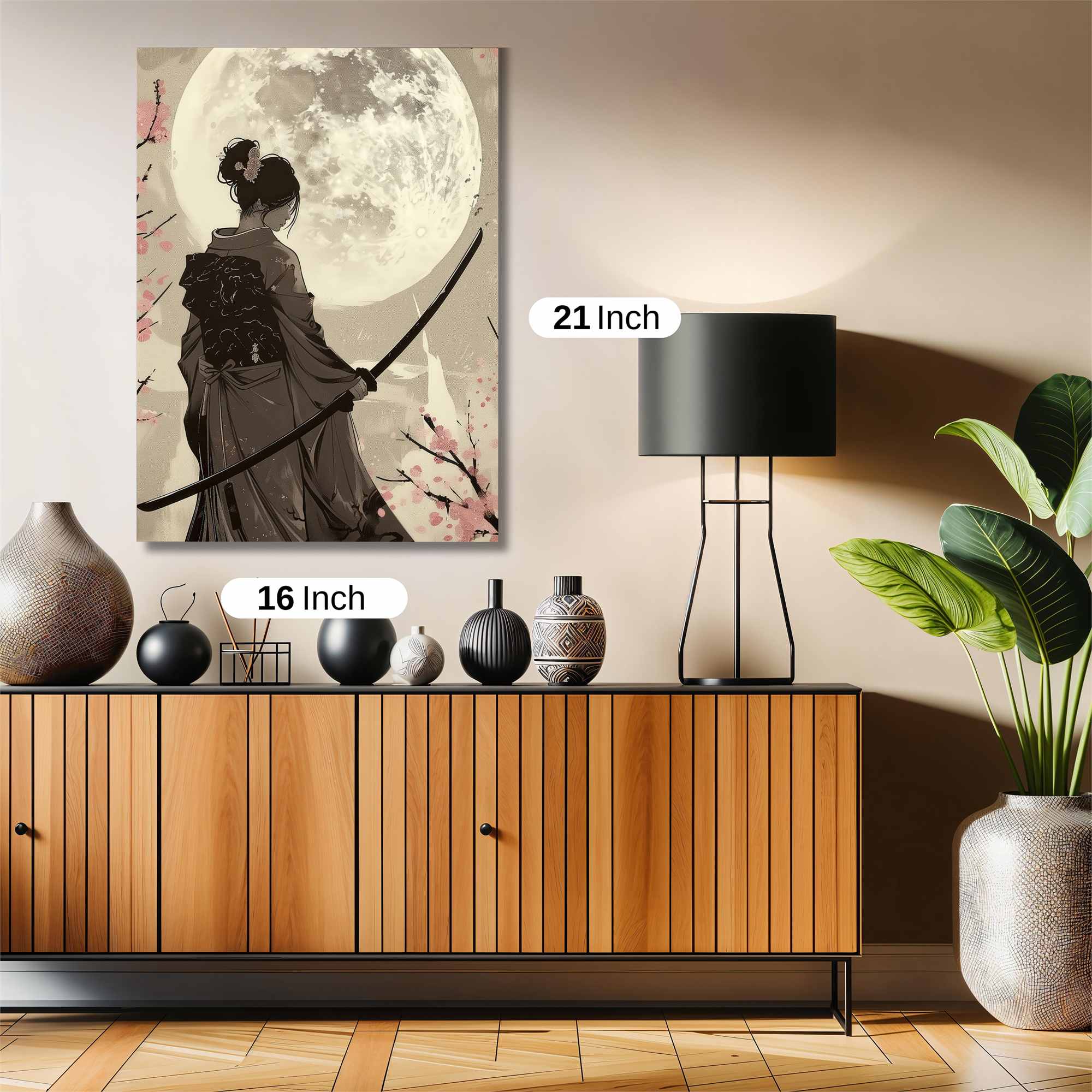 Moonlit Samurai Safe Wall Magnetic / M