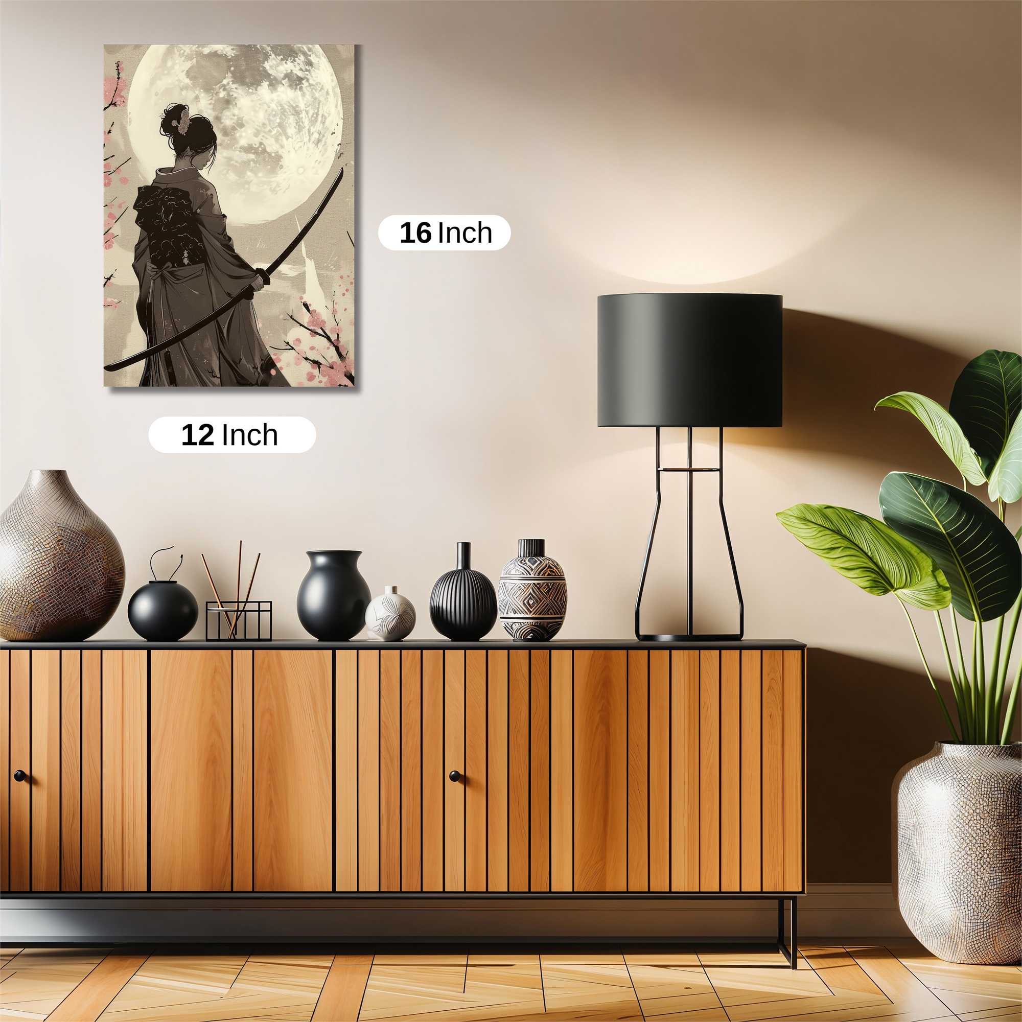 Moonlit Samurai Safe Wall Magnetic / M