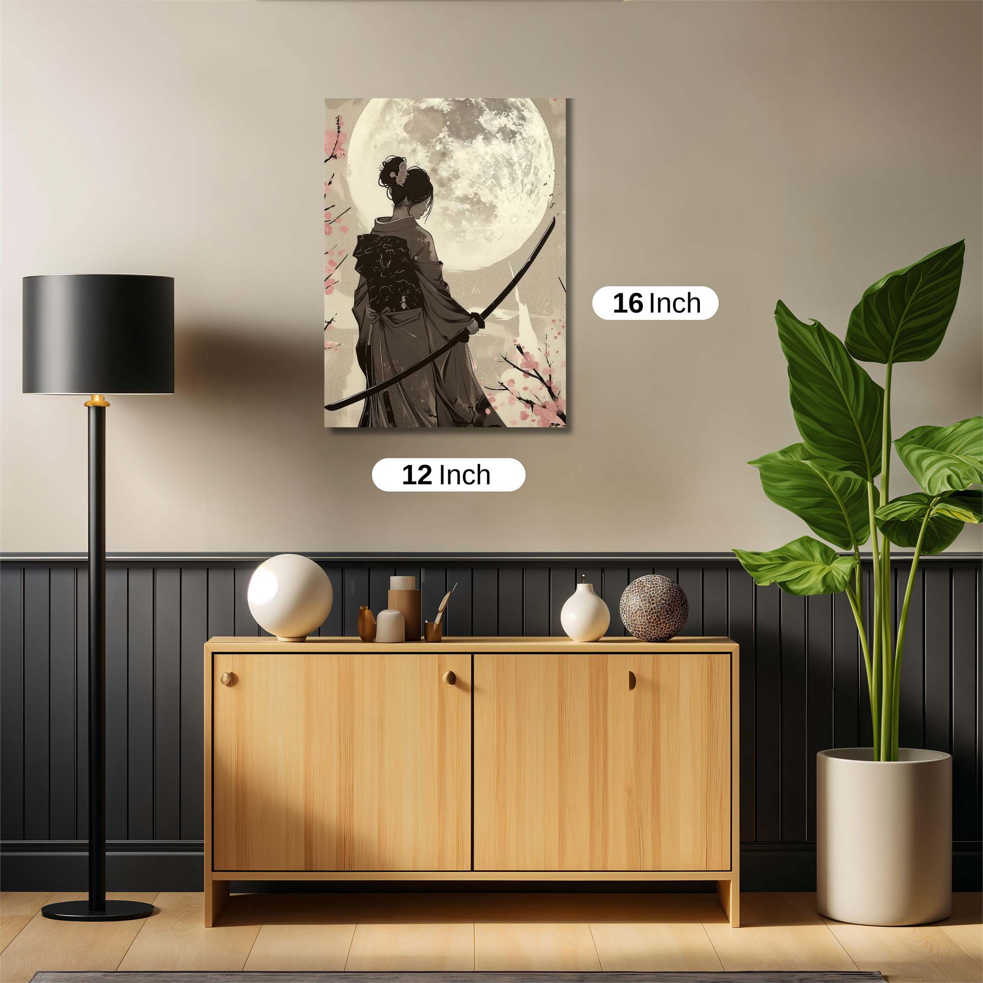 Moonlit Samurai Safe Wall Magnetic / M