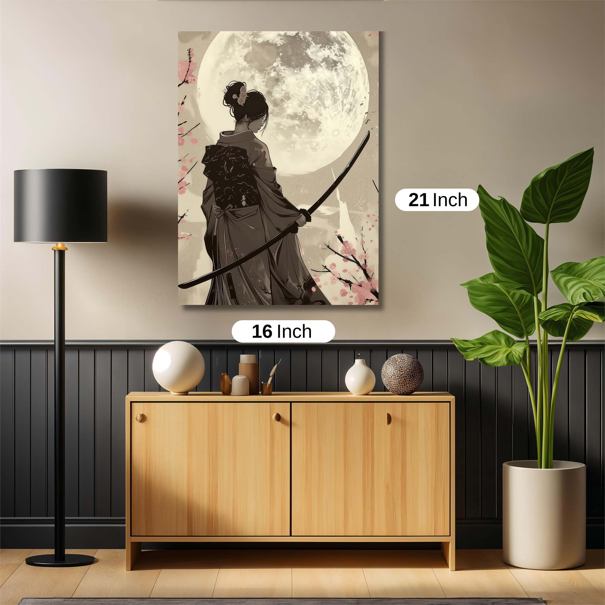 Moonlit Samurai Safe Wall Magnetic / M