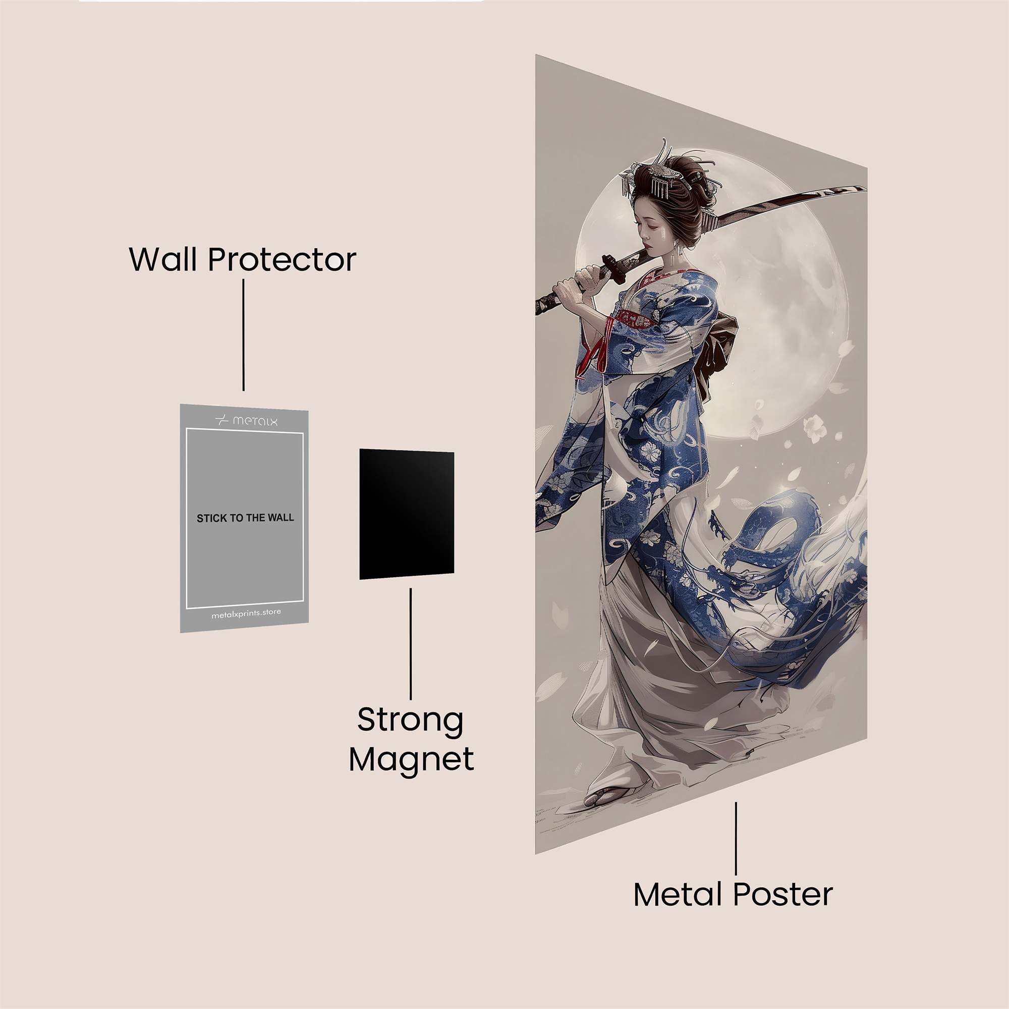 Moonlit Warrior Safe Wall Magnetic / M