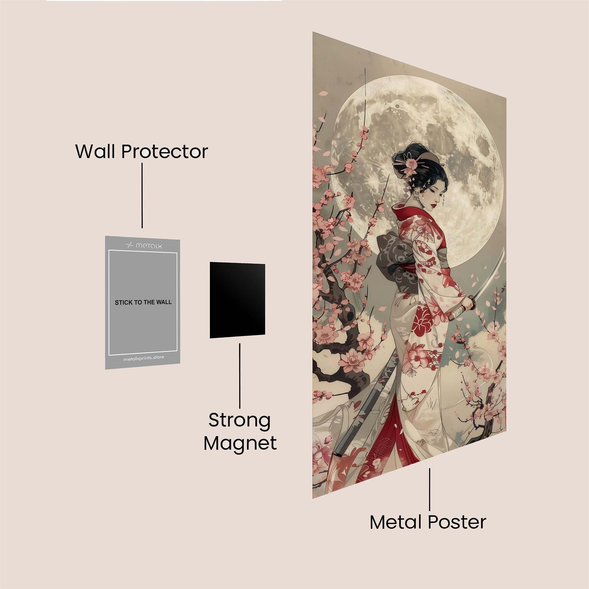 Moonlit Warrior Safe Wall Magnetic / M