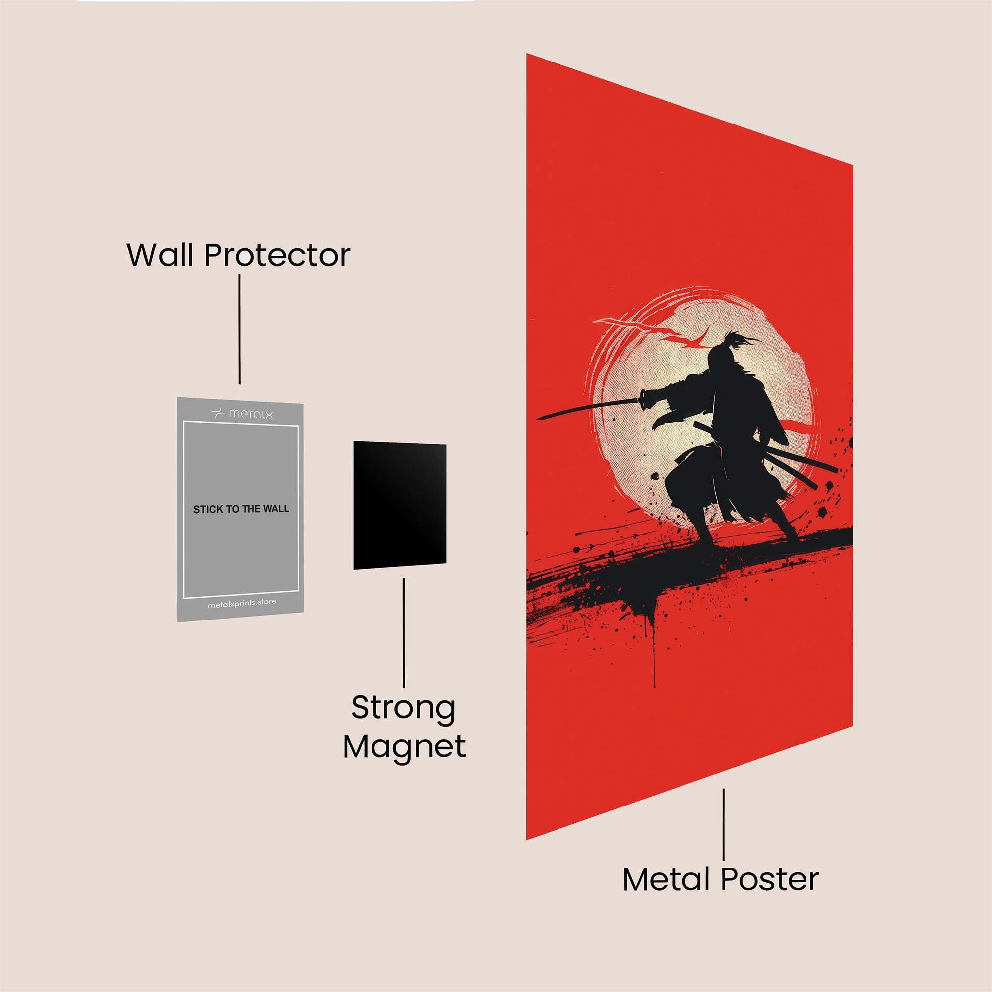 Samurai Fierce Safe Wall Magnetic / M