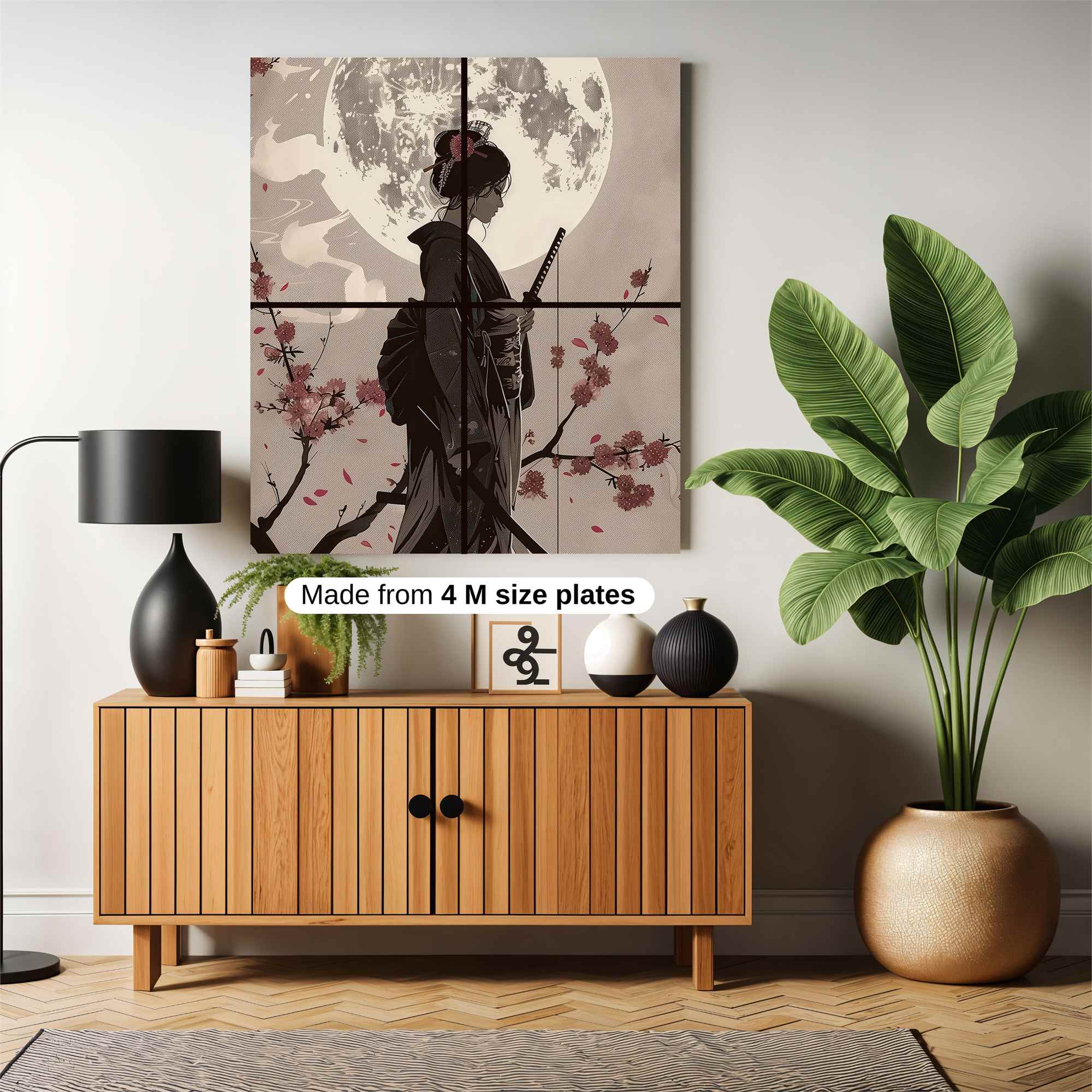 Moonlit Samurai Safe Wall Magnetic / M