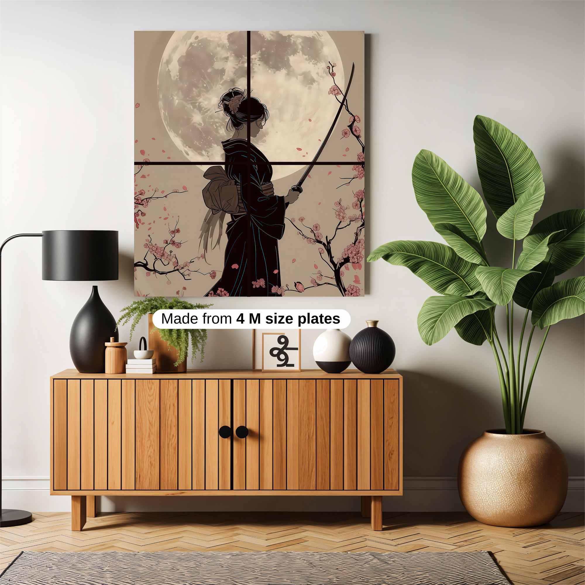 Moonlit Samurai Safe Wall Magnetic / M