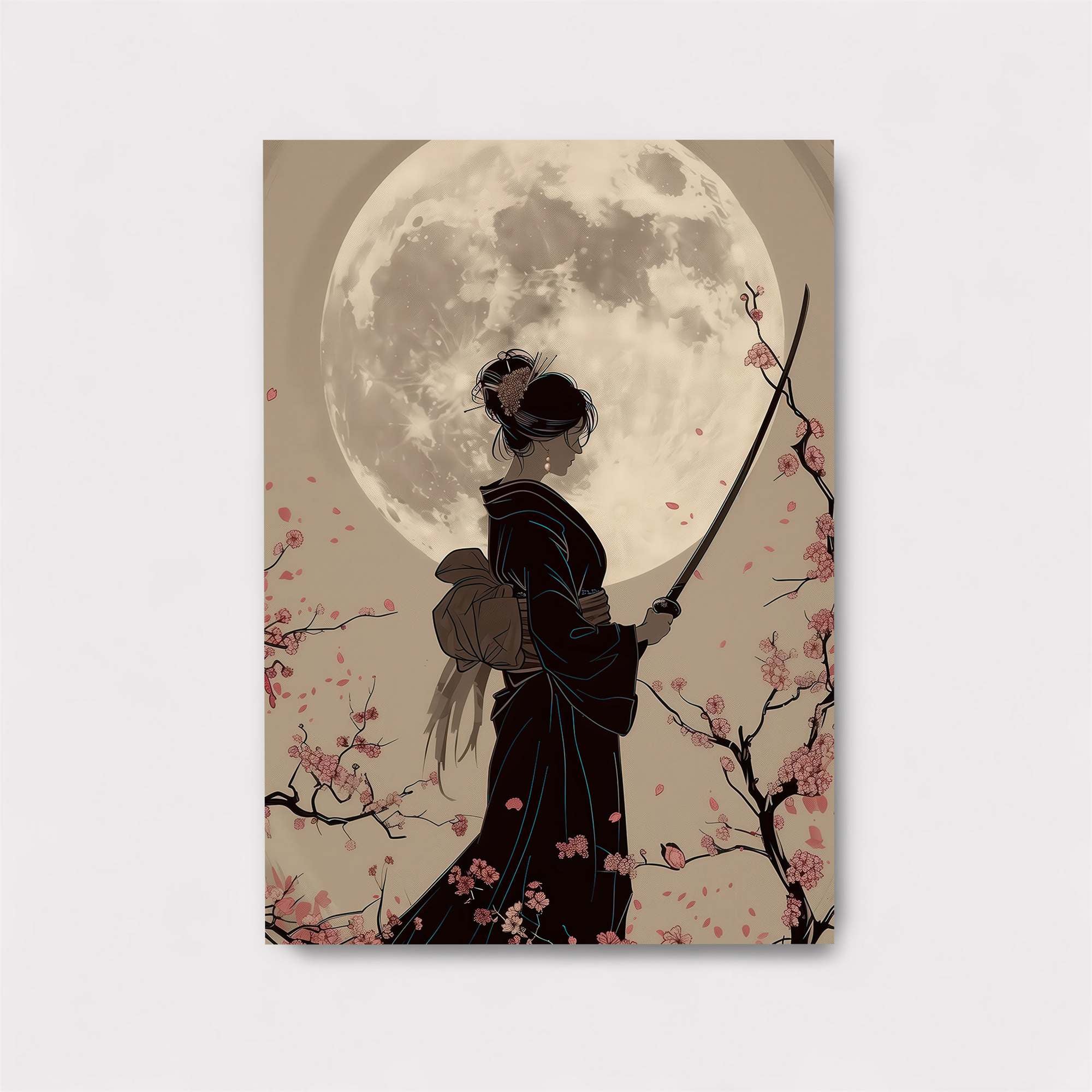Moonlit Samurai Safe Wall Magnetic / M
