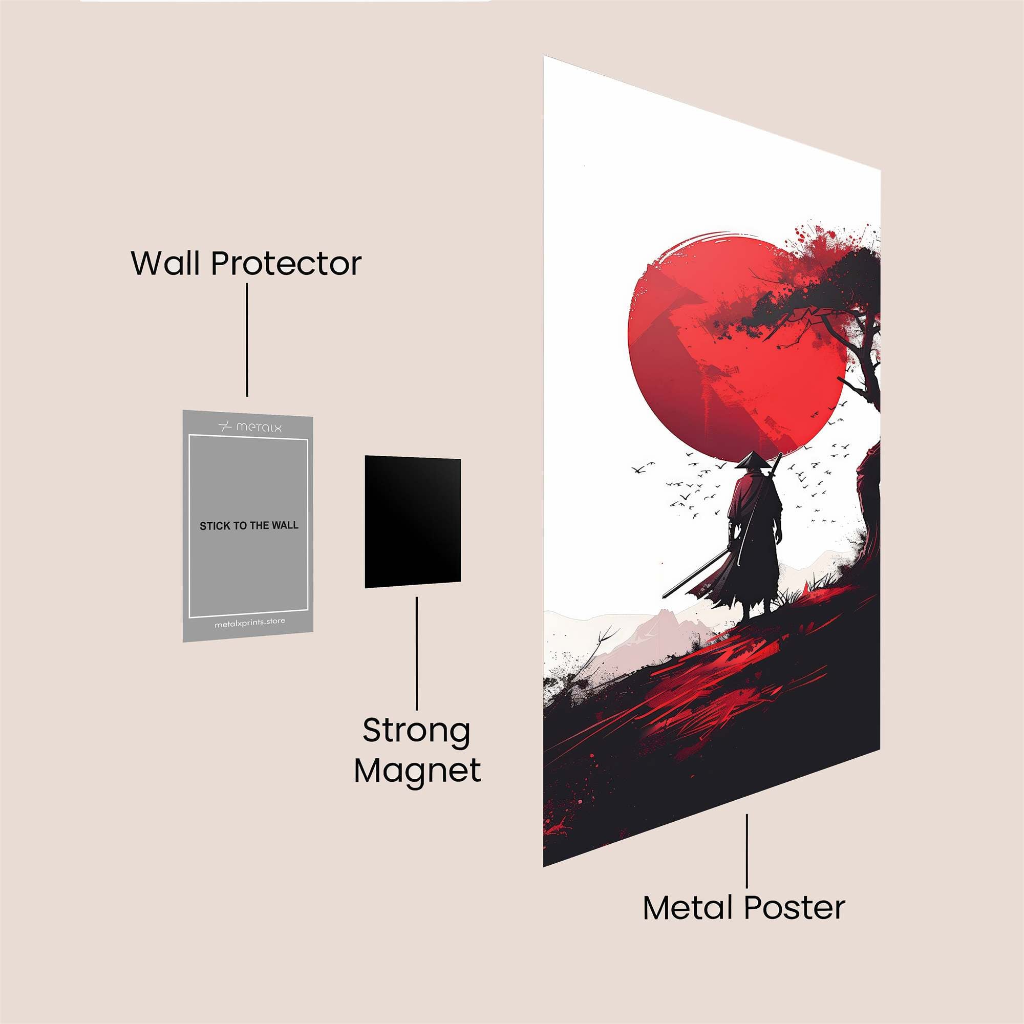Samurai Solitude Safe Wall Magnetic / M