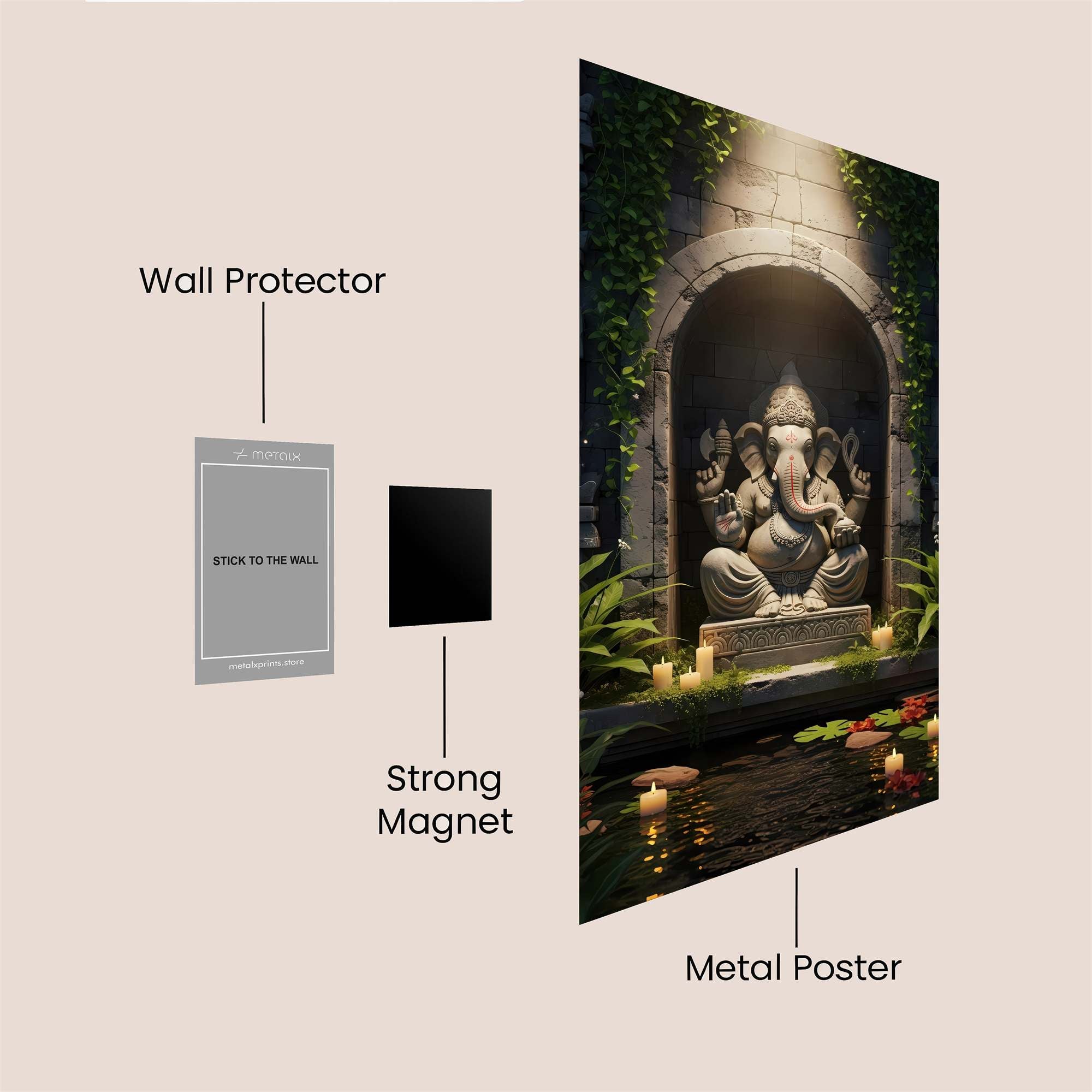 Ganesha Serenity Safe Wall Magnetic / M