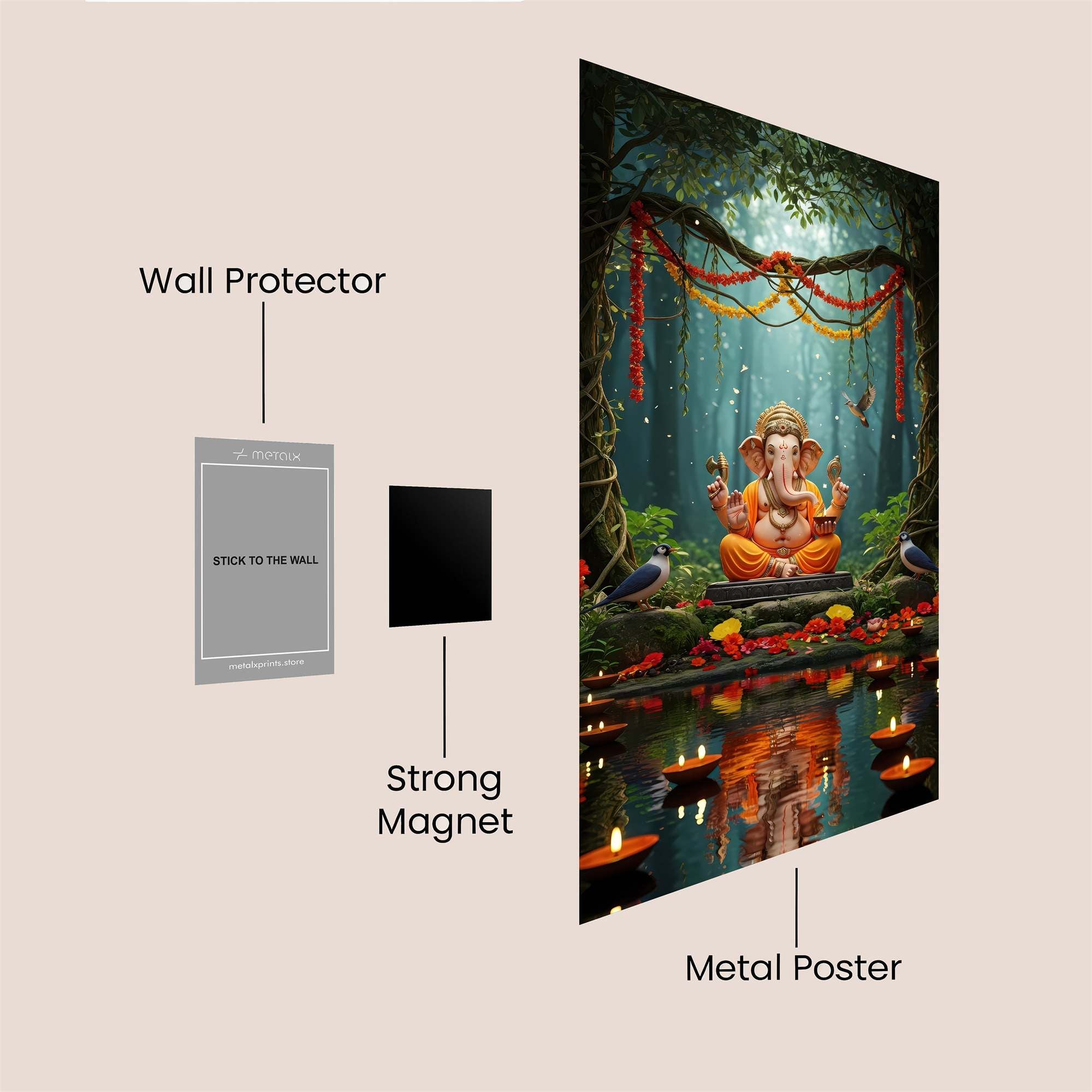 Ganesha Serenity Safe Wall Magnetic / M