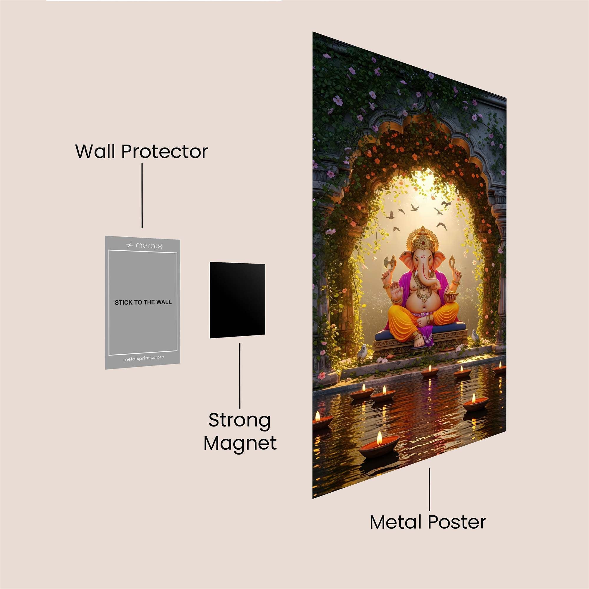 Ganesha Radiant Safe Wall Magnetic / M