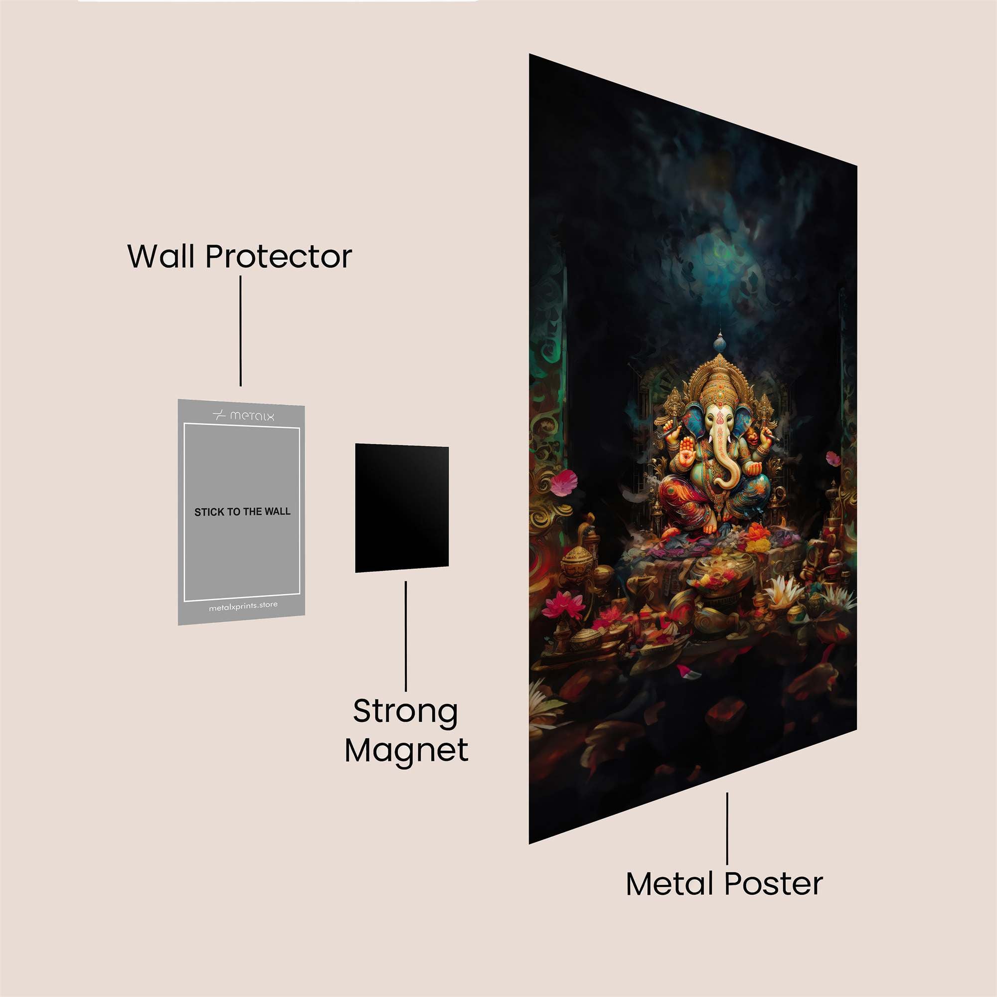 Ganesha Radiant Safe Wall Magnetic / M