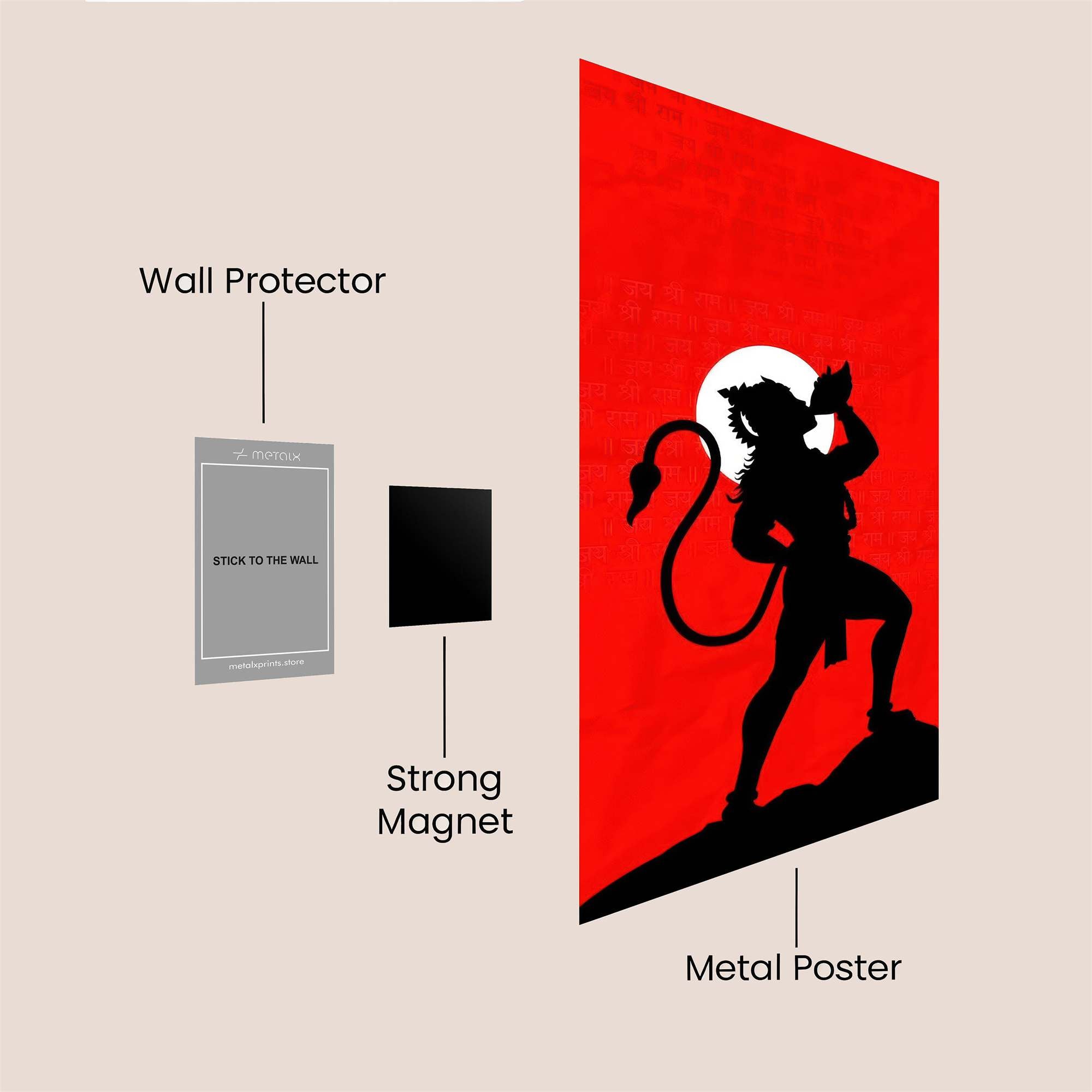 Hanuman Heroic Safe Wall Magnetic / M