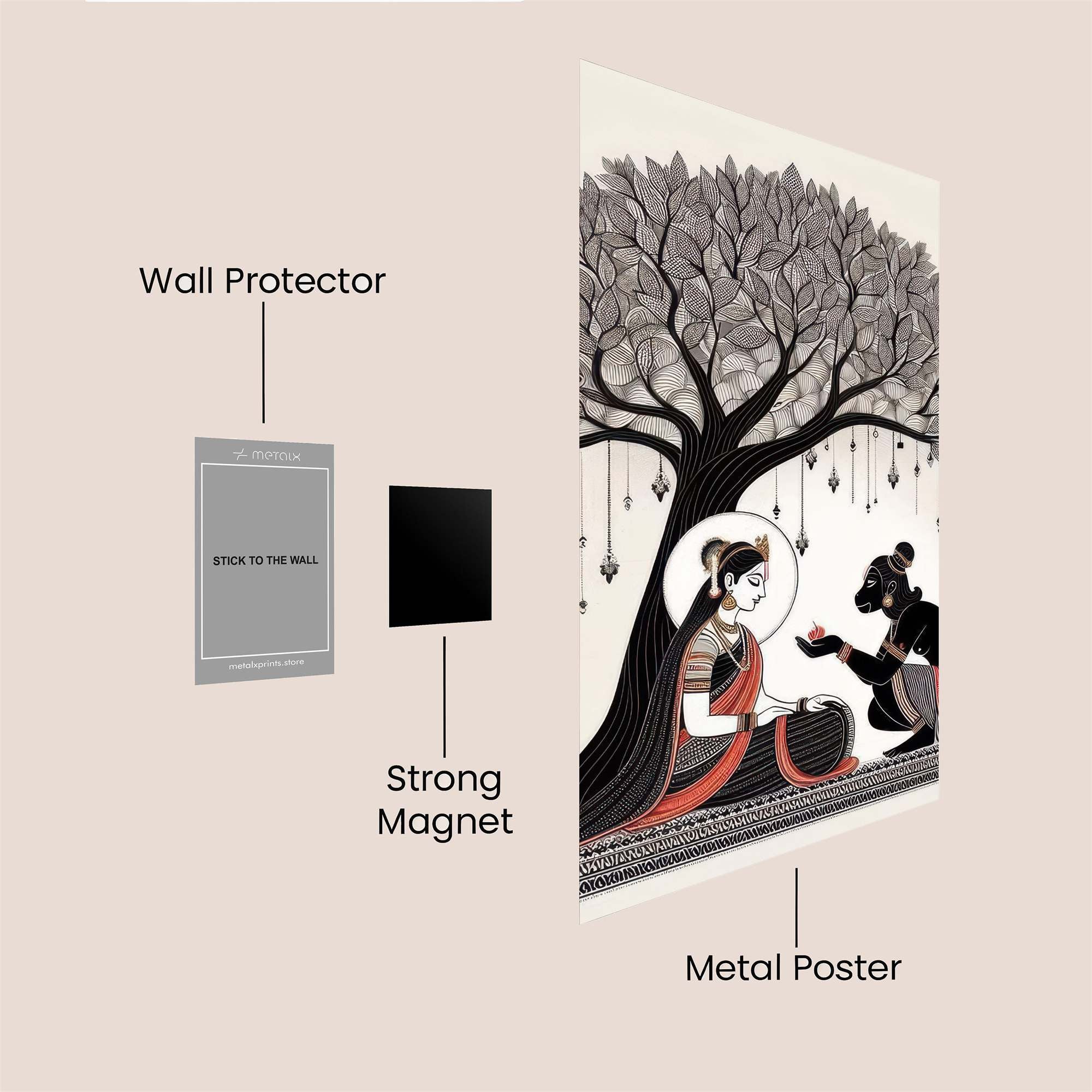 Hanuman Devotion Safe Wall Magnetic / M