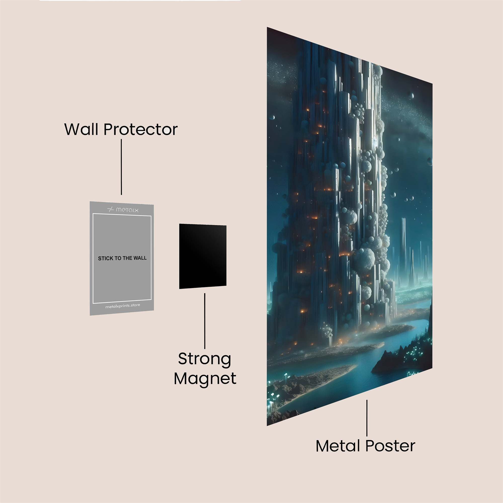 Tower Serenity Safe Wall Magnetic / M