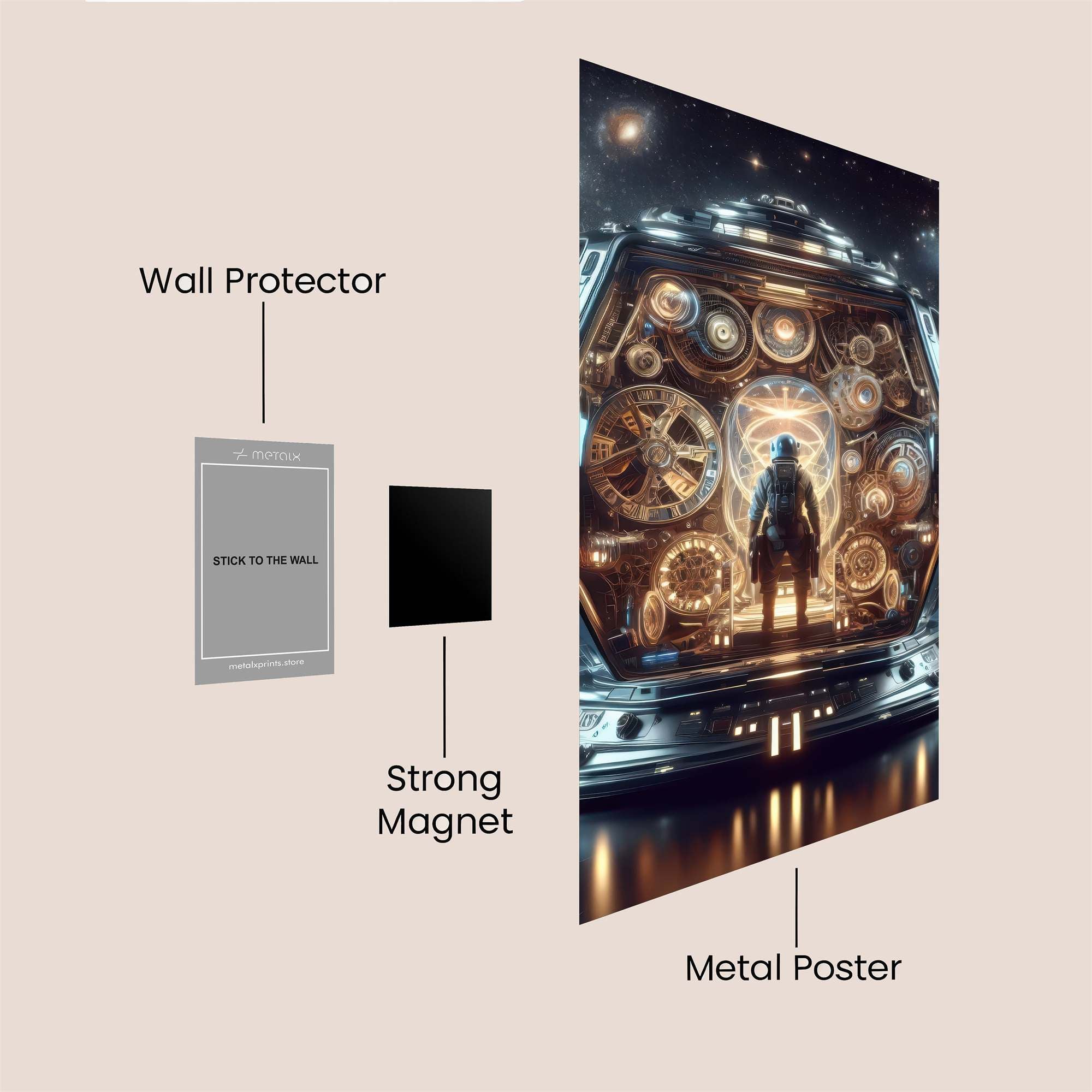 Astronaut Enigma Safe Wall Magnetic / M