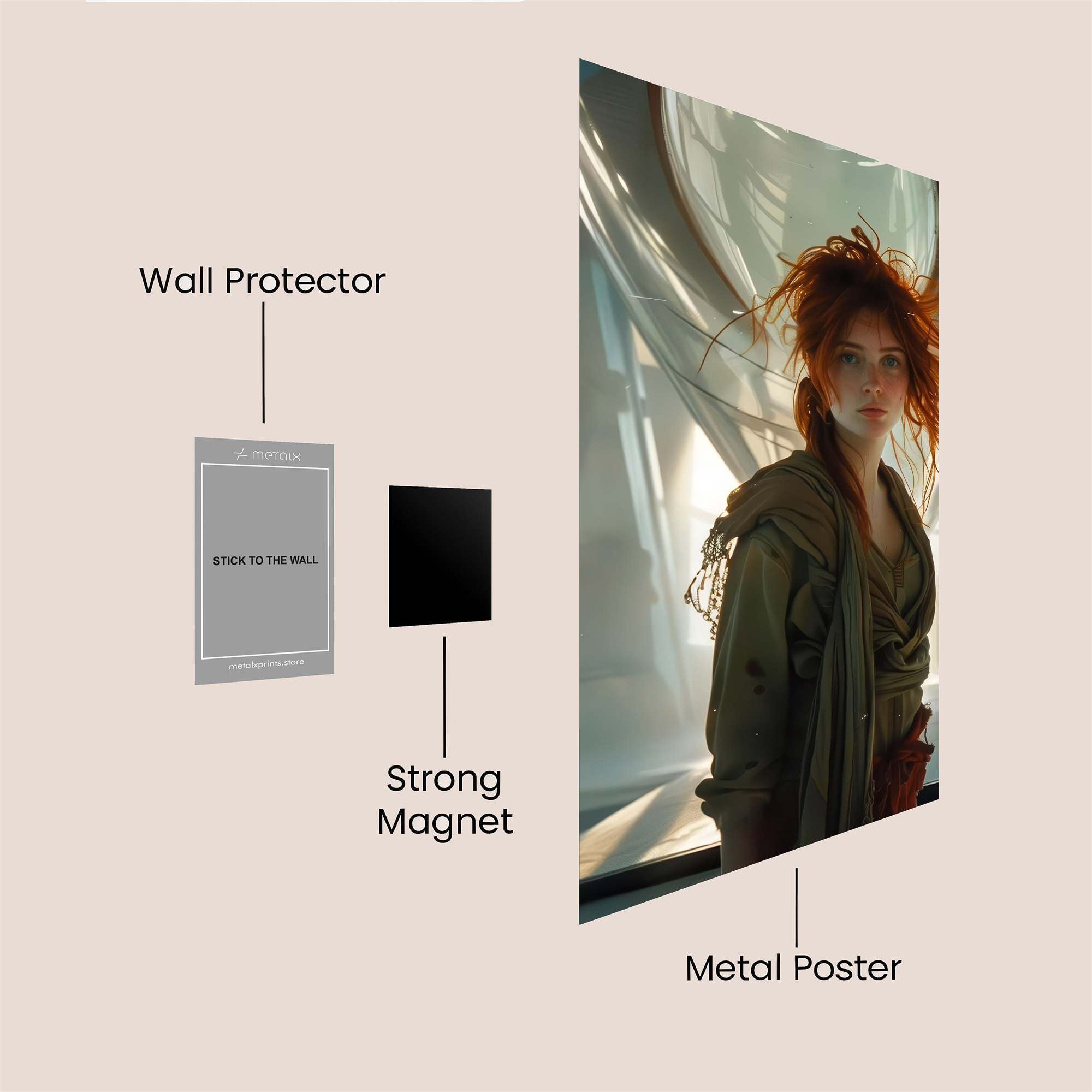 Fiery Whimsy Safe Wall Magnetic / M