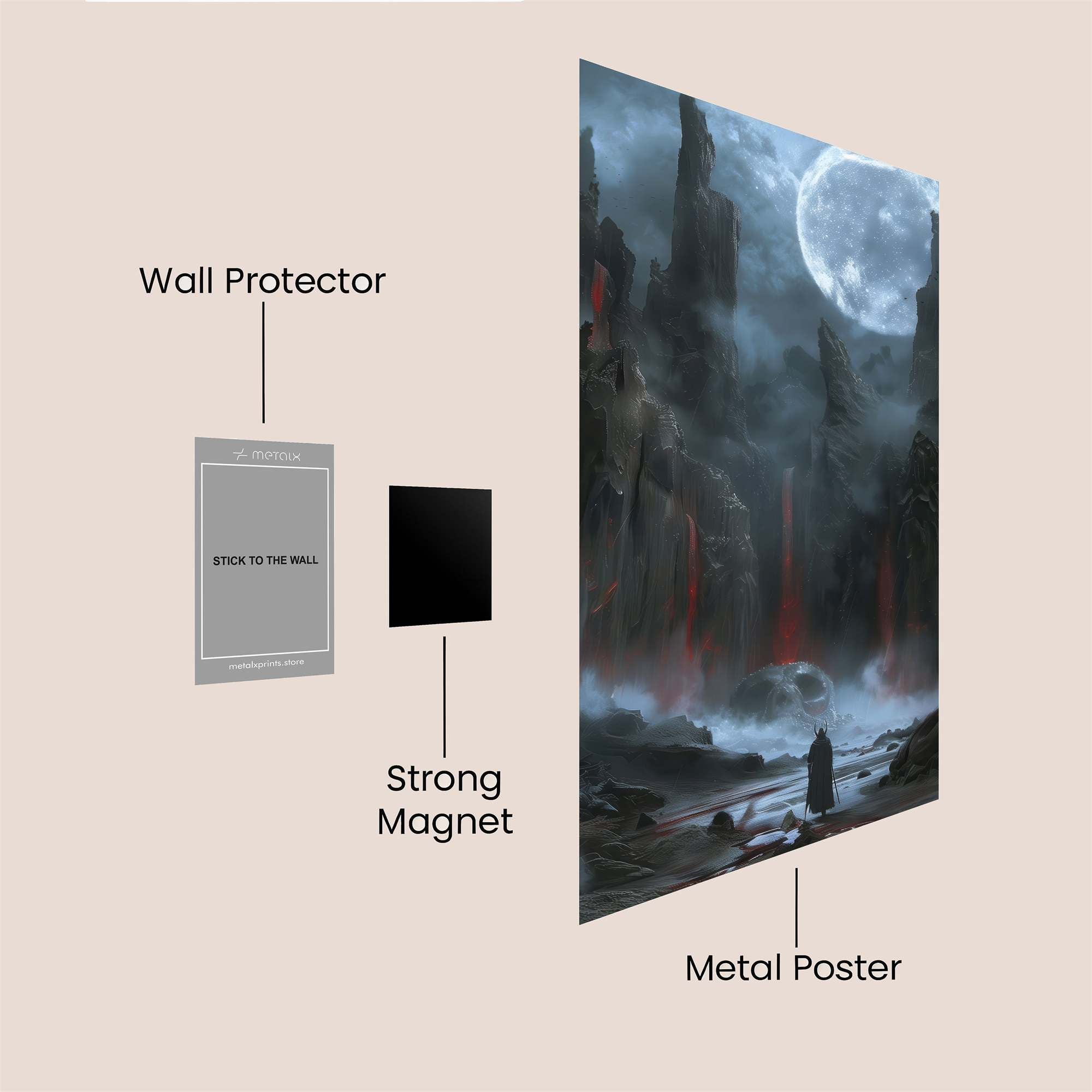 Skull Lament Safe Wall Magnetic / M