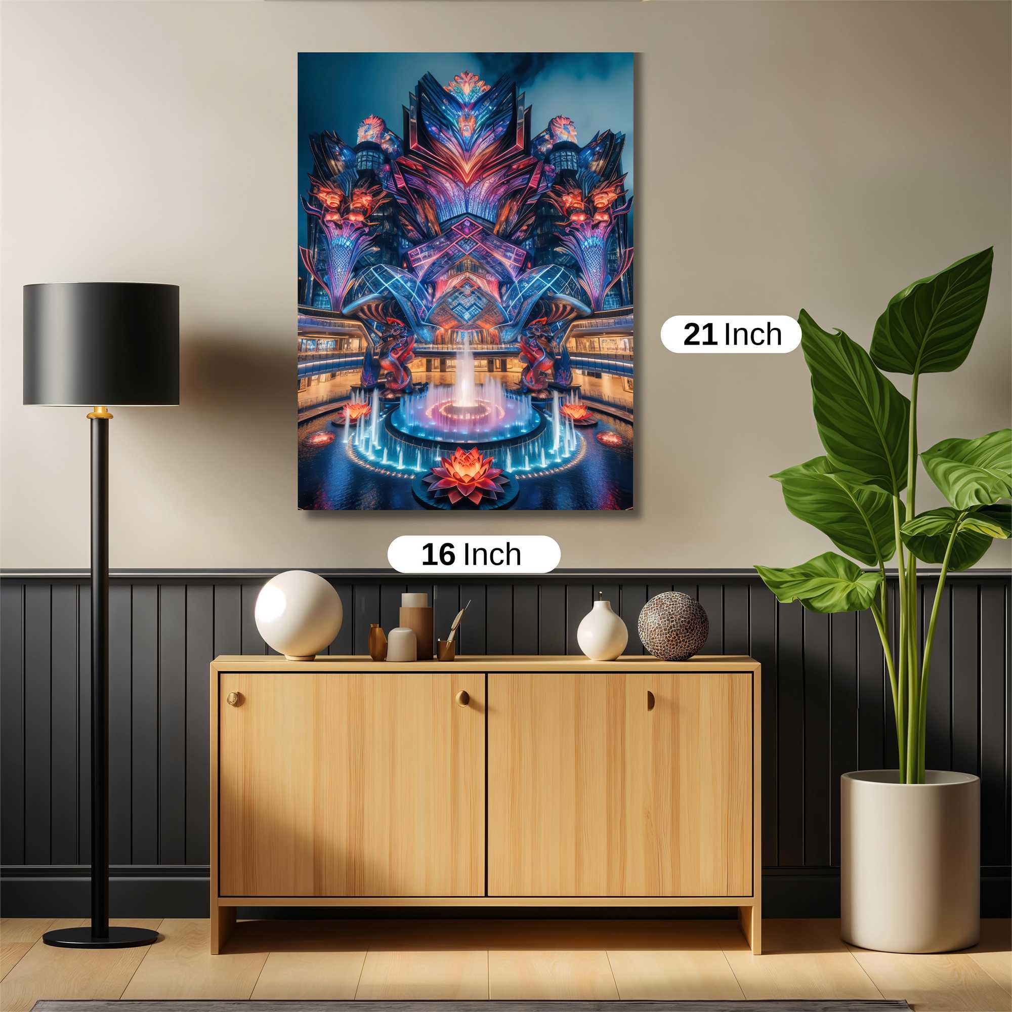Neon Dreamscape Safe Wall Magnetic / M