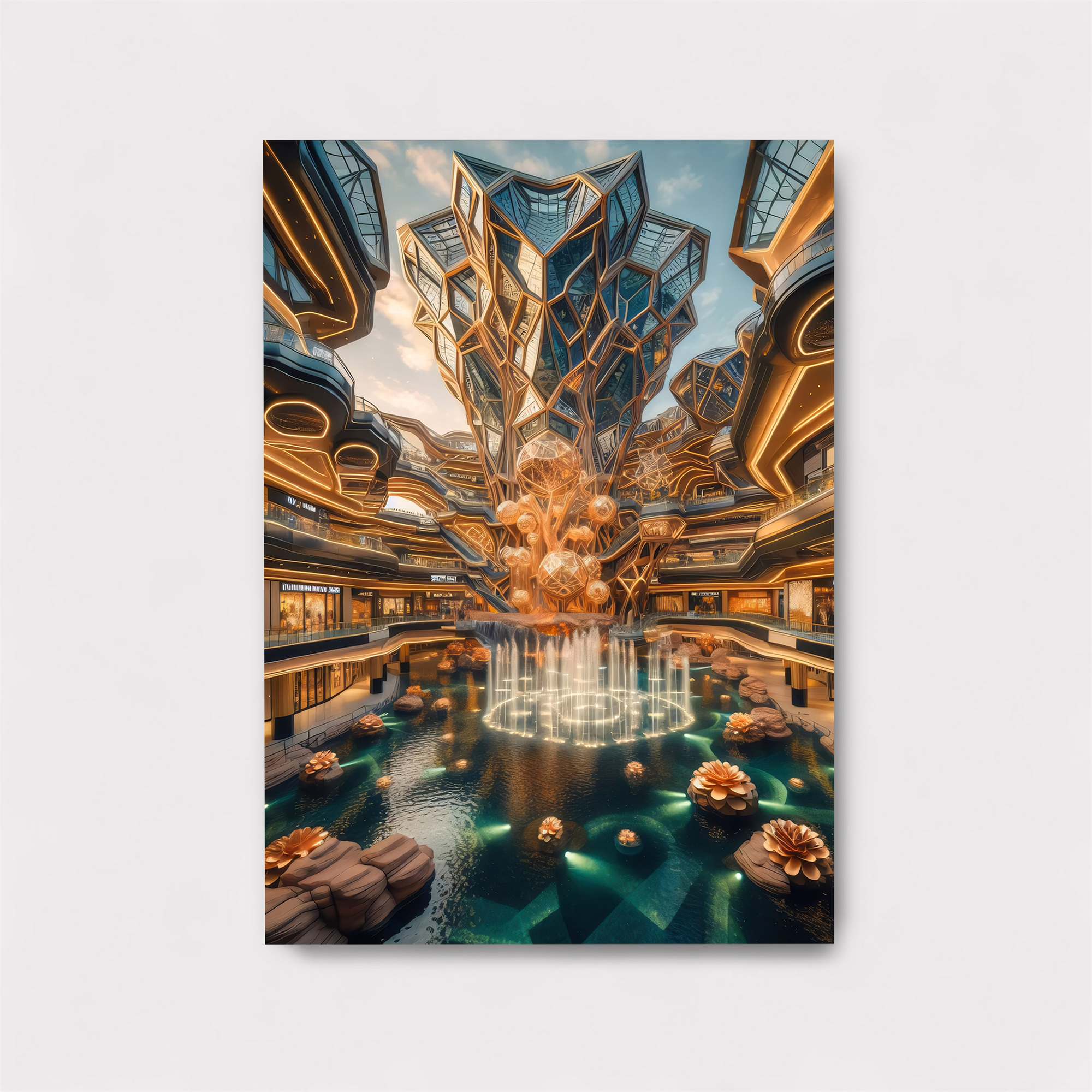 Futuristic Serenity Safe Wall Magnetic / M