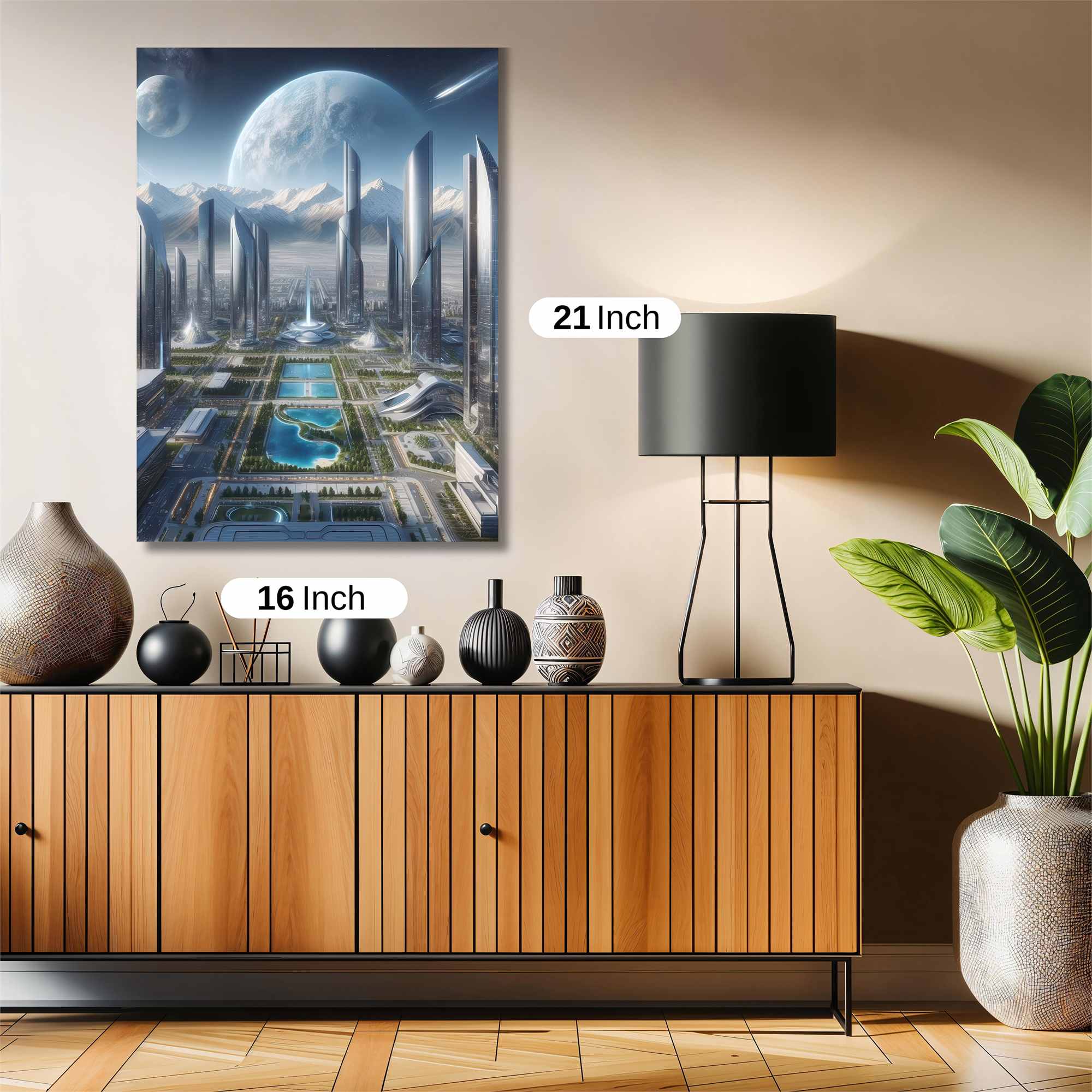 Futuristic Serenity Safe Wall Magnetic / M