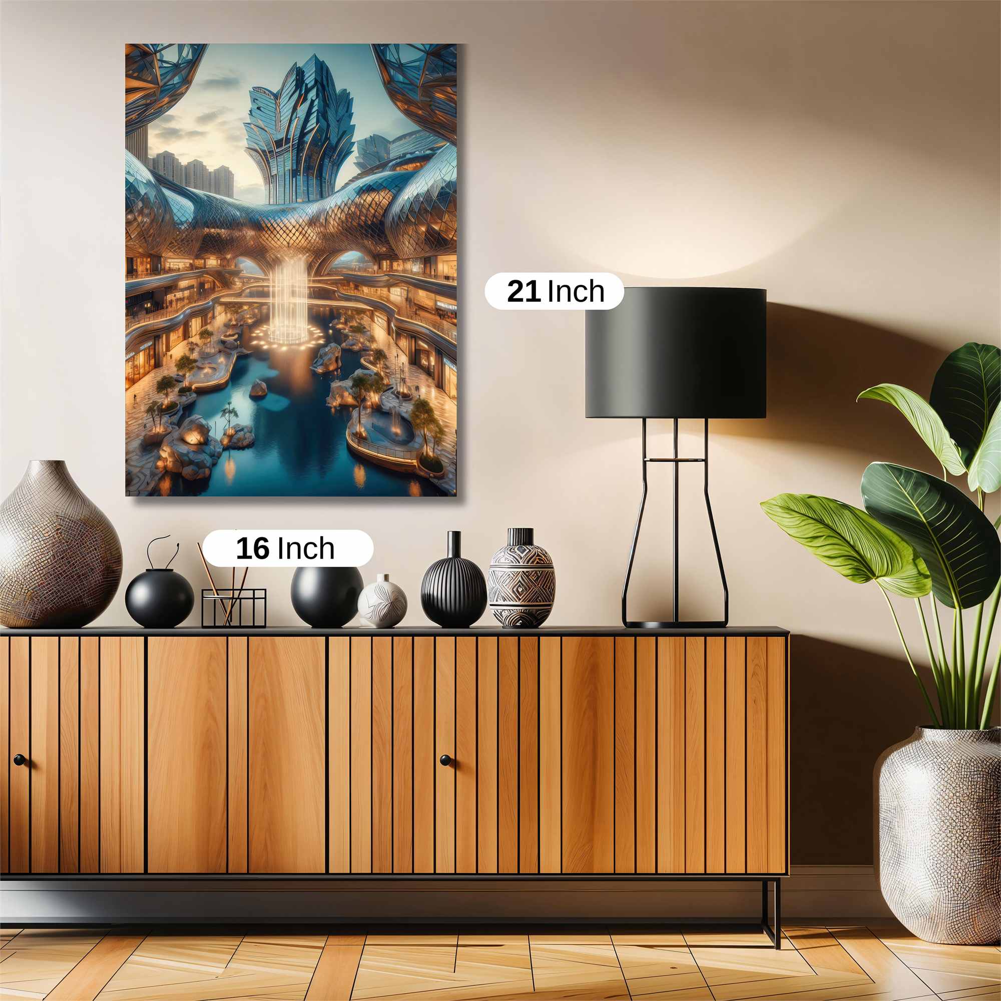 Futuristic Serenity Safe Wall Magnetic / M