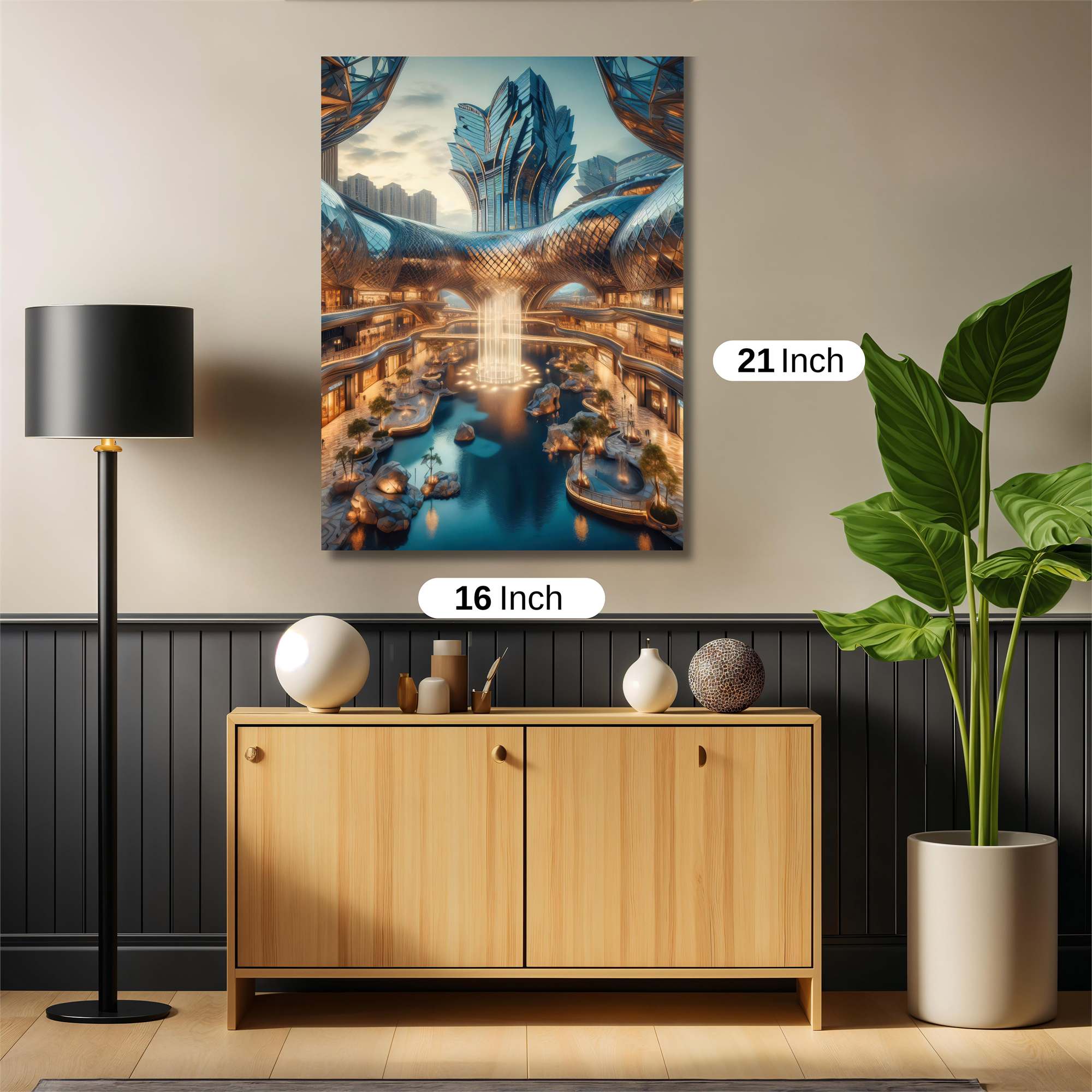 Futuristic Serenity Safe Wall Magnetic / M