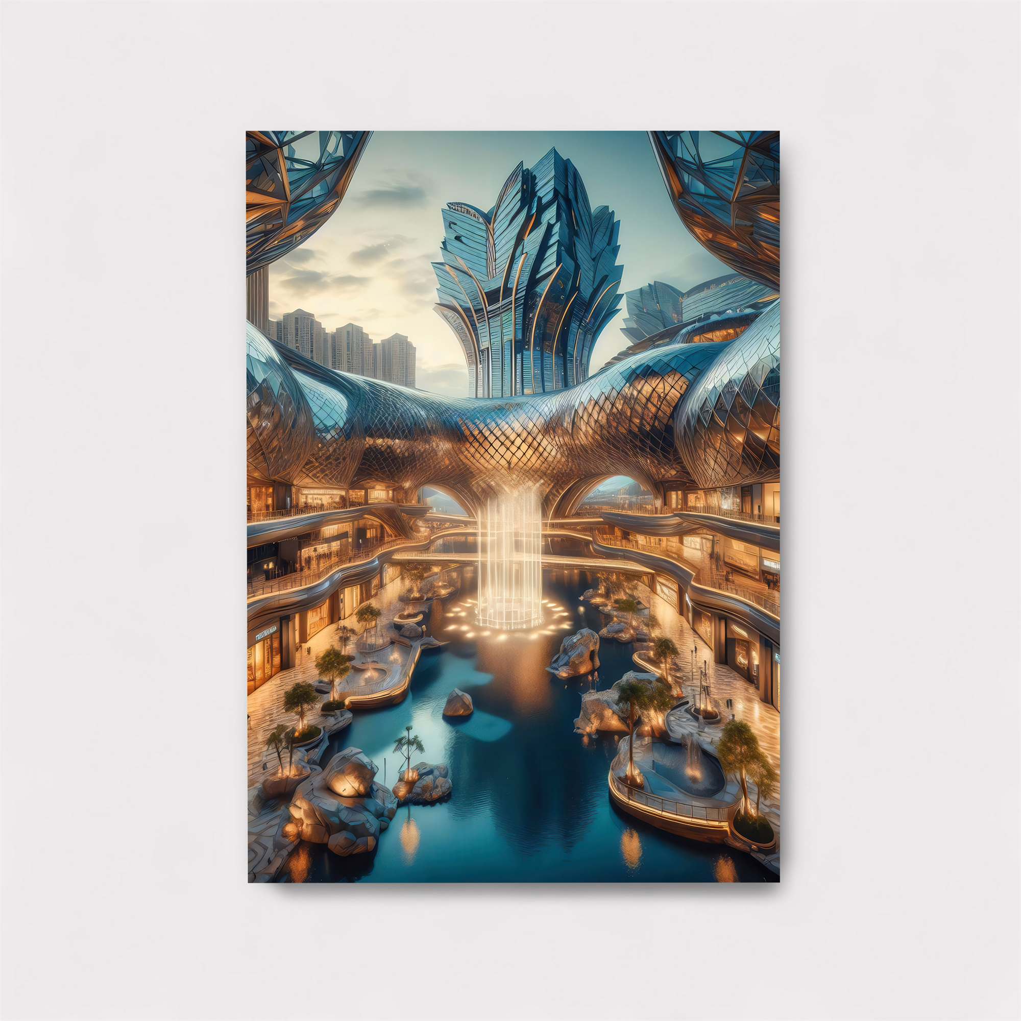 Futuristic Serenity Safe Wall Magnetic / M