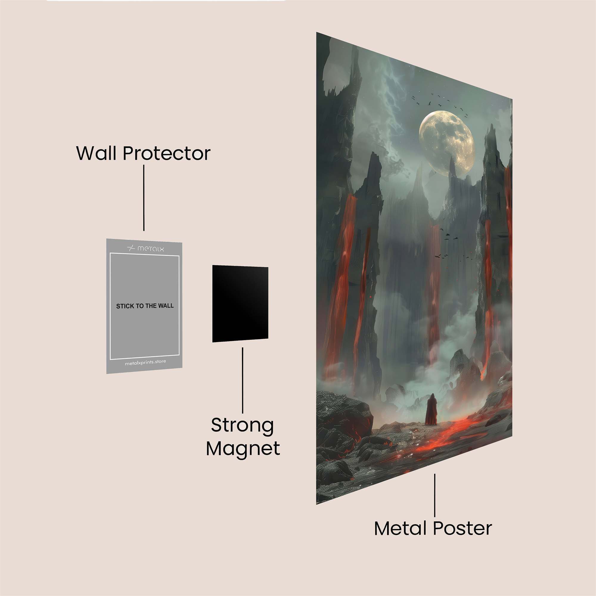 Lava Lament Safe Wall Magnetic / M