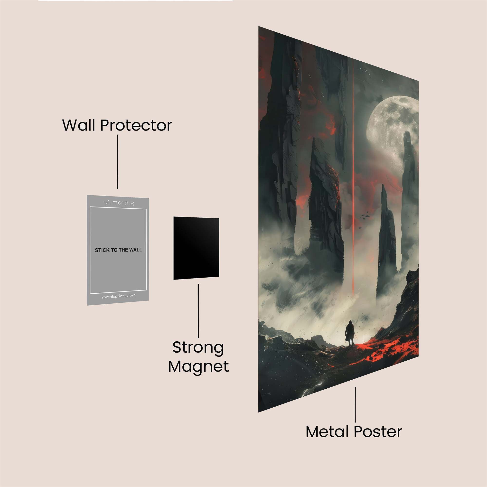 Lunar Desolation Safe Wall Magnetic / M