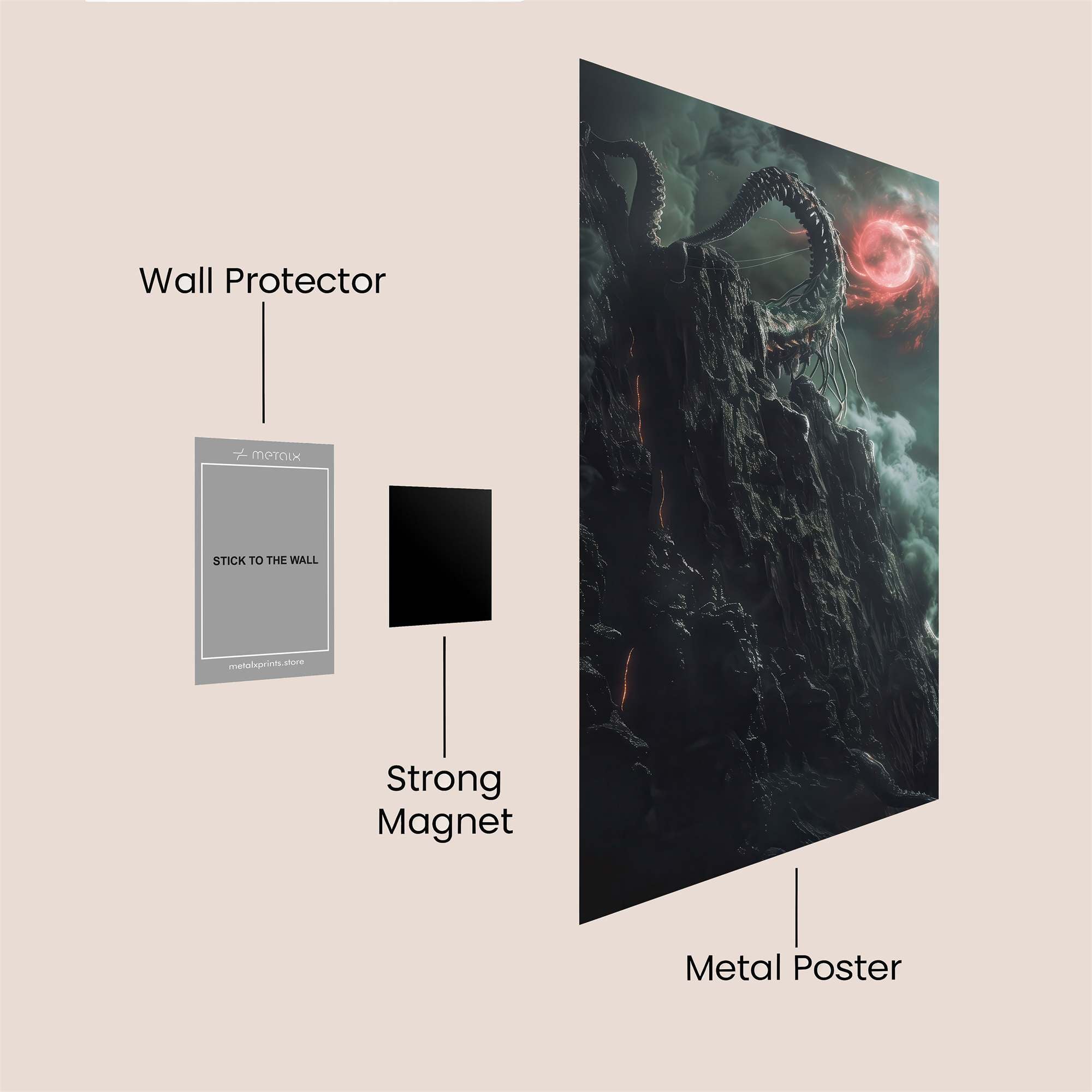 Cthulhu Ascends Safe Wall Magnetic / M