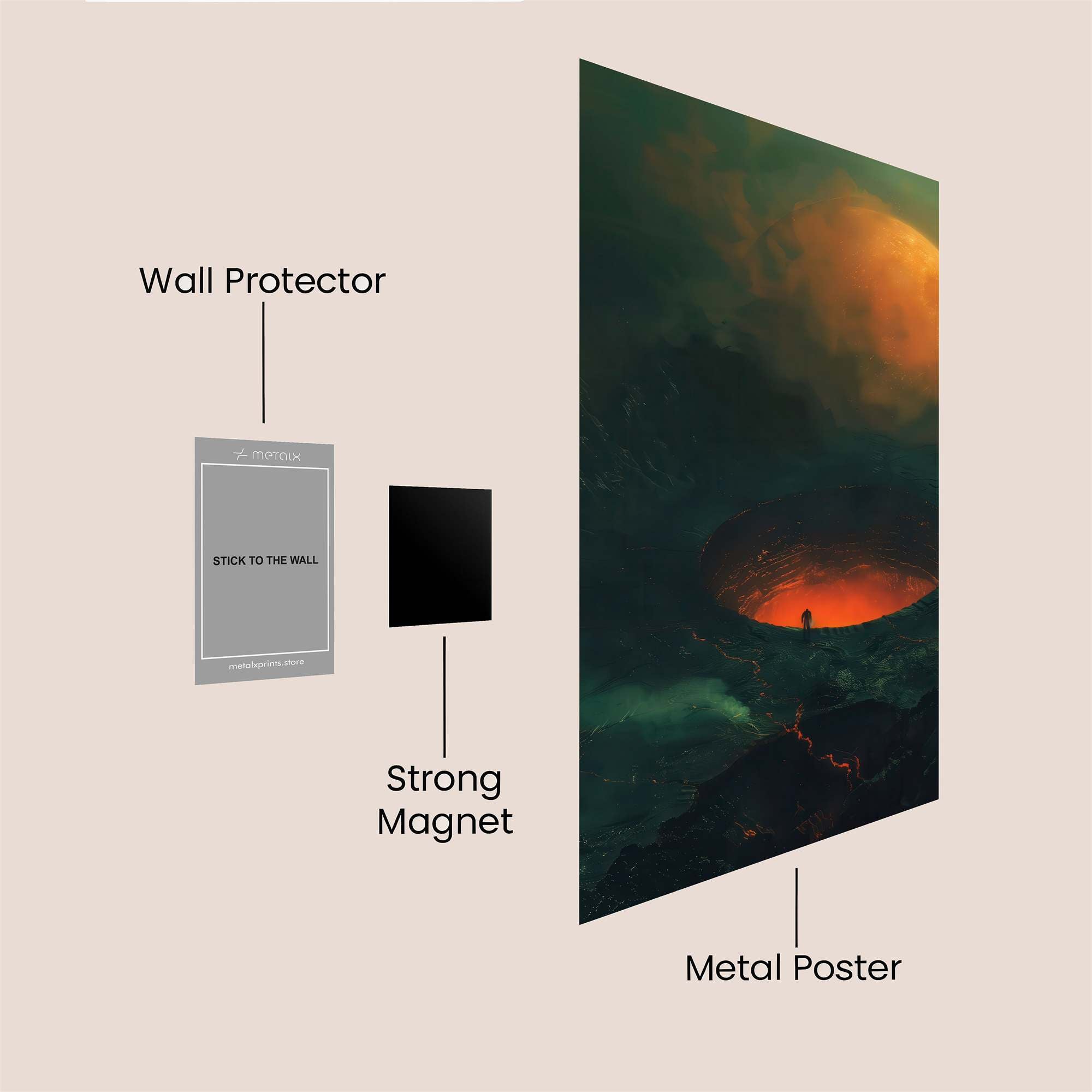 Lunar Abyss Safe Wall Magnetic / M