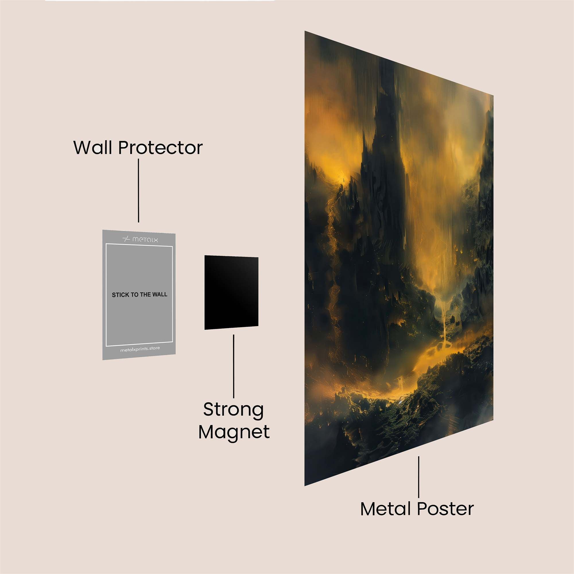 Volcano Eruption Safe Wall Magnetic / M