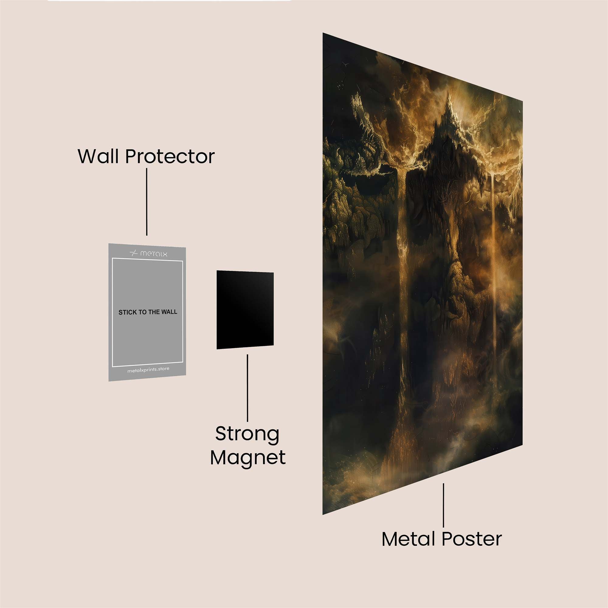 Mountainous Descent Safe Wall Magnetic / M